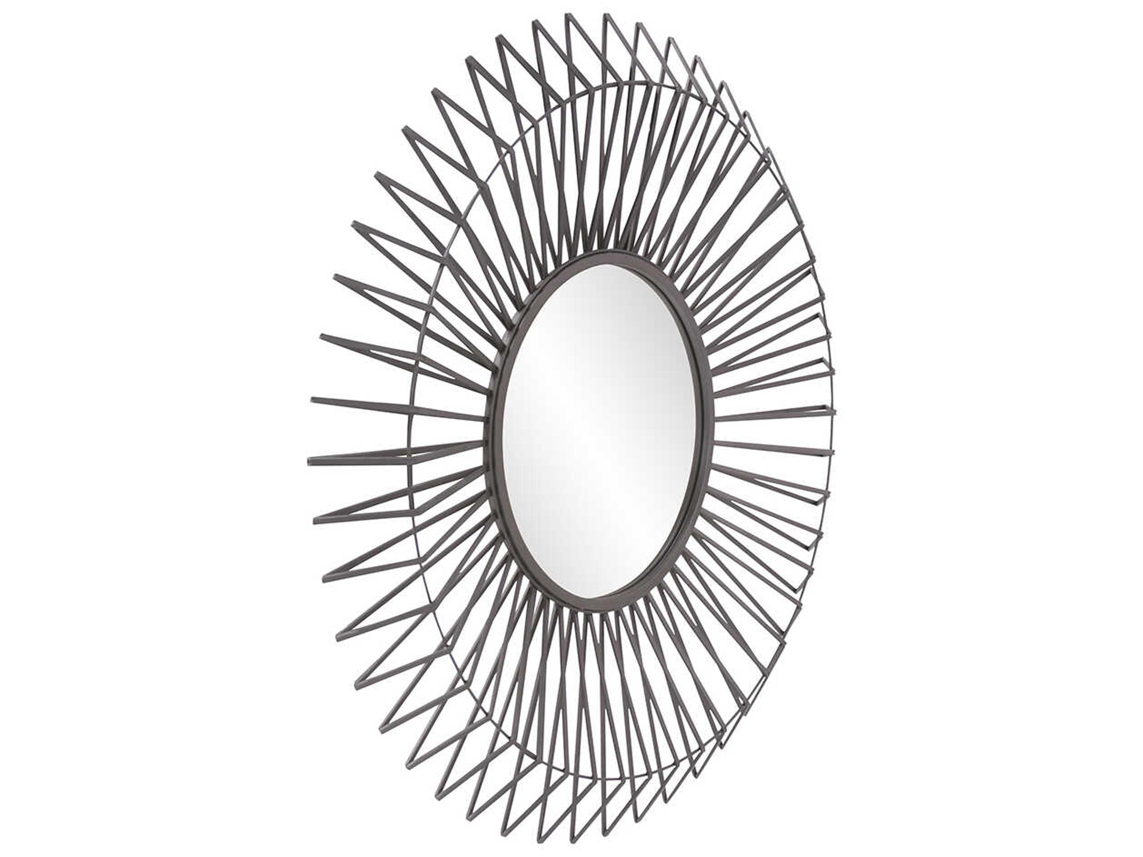 Howard Elliott Kenton Graphite Sunburst Wall Mirror
