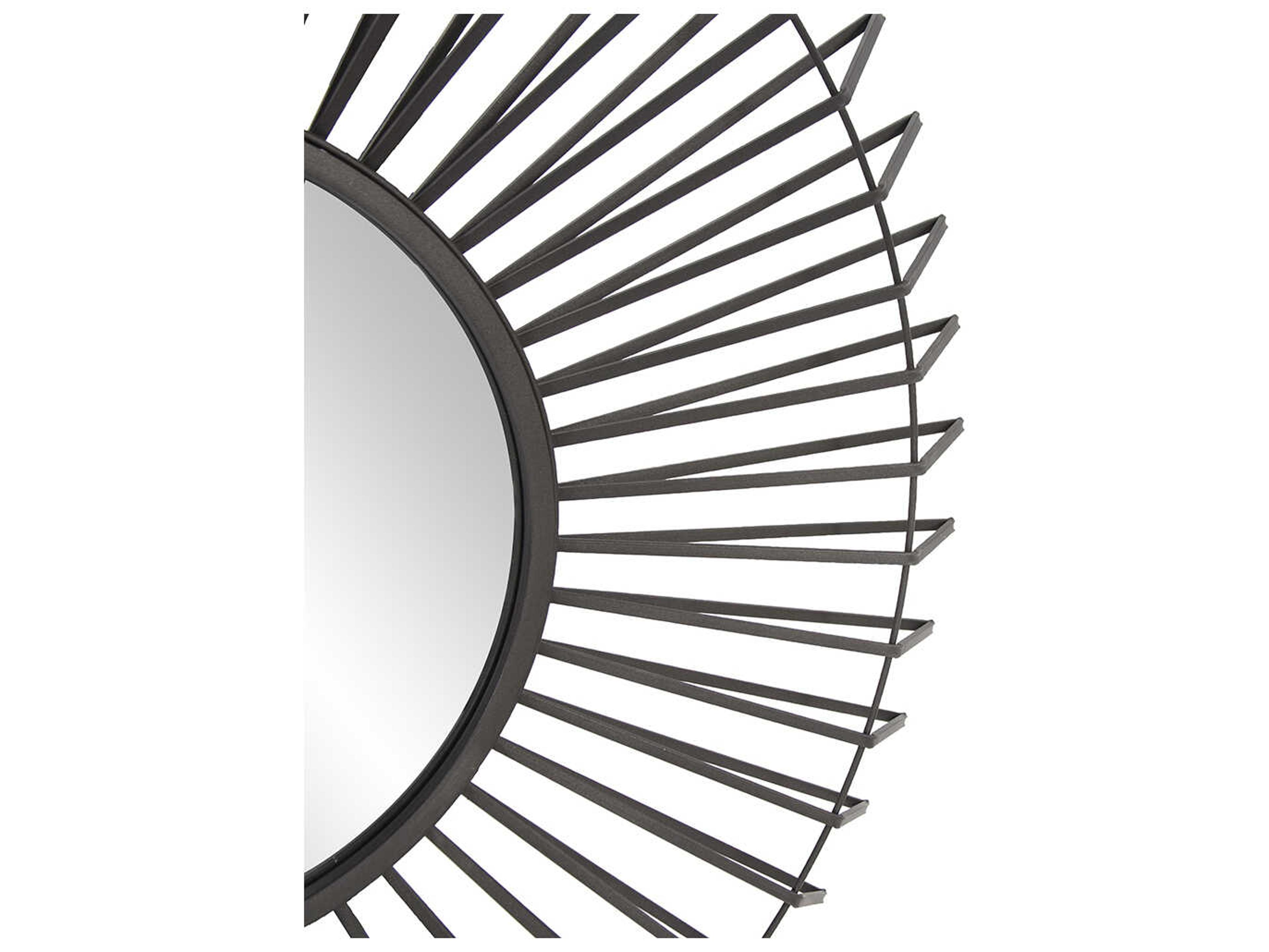 Howard Elliott Kenton Graphite Sunburst Wall Mirror