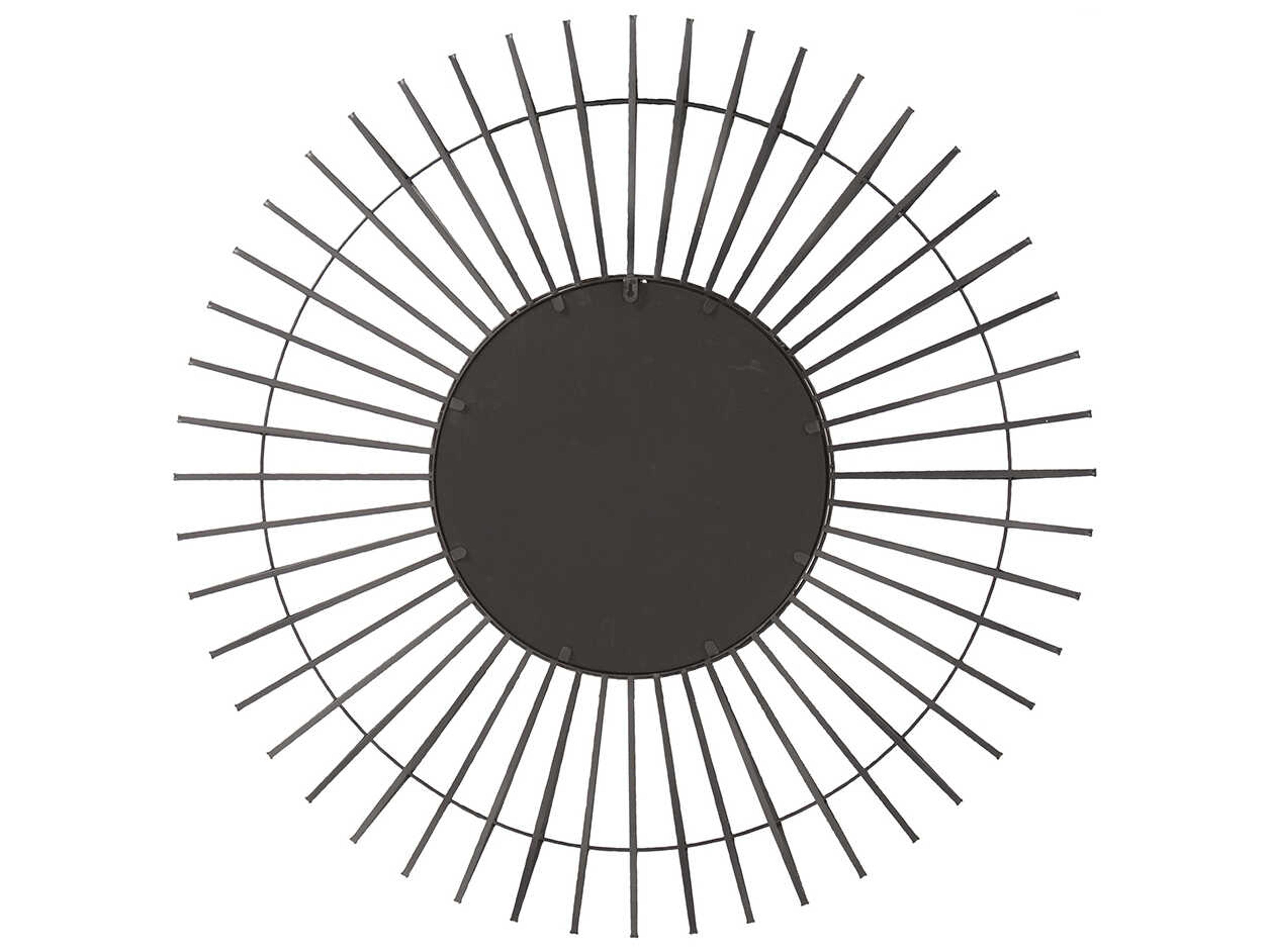 Howard Elliott Kenton Graphite Sunburst Wall Mirror