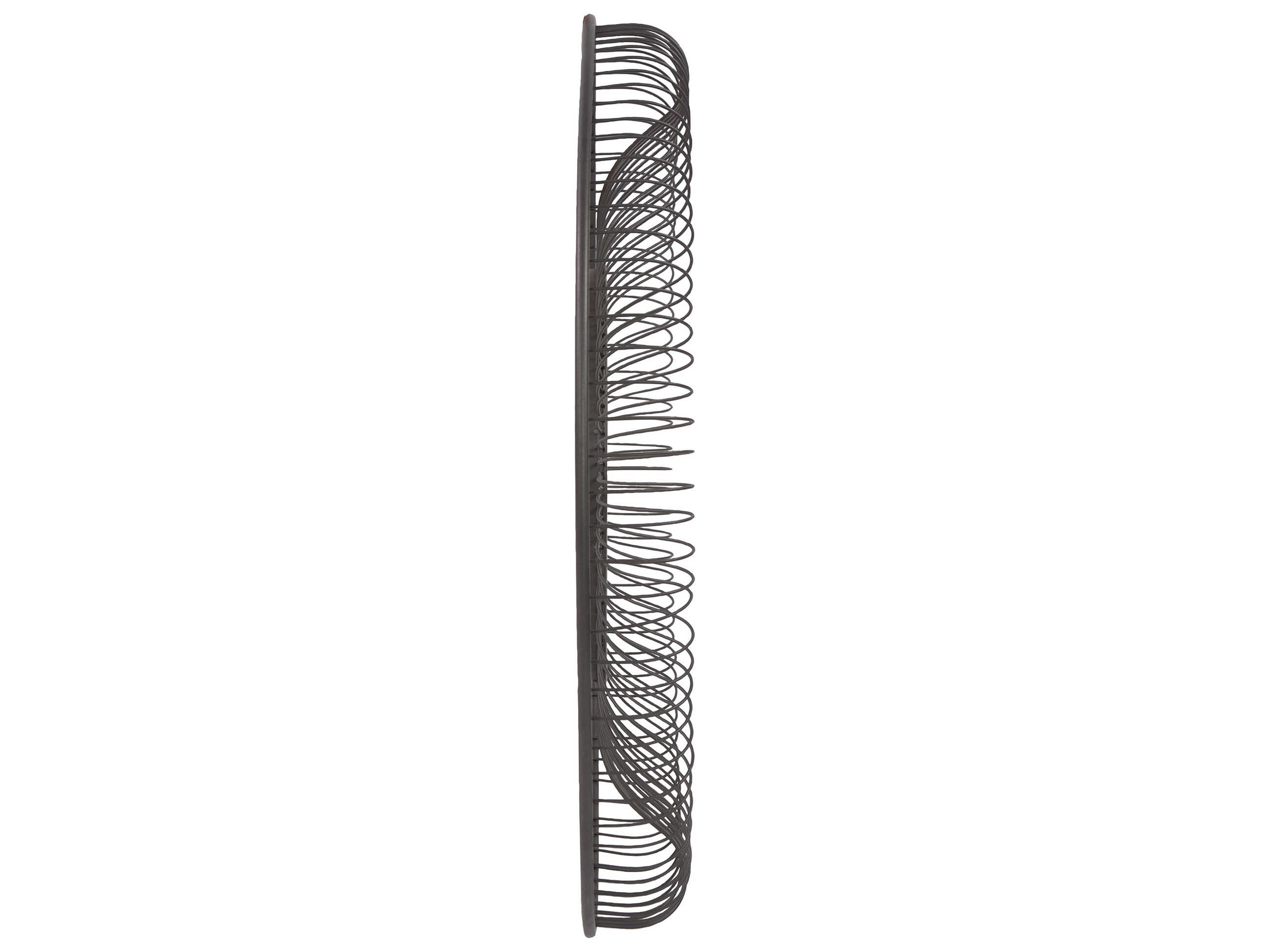 Howard Elliott Othello Graphite Round Wall Mirror