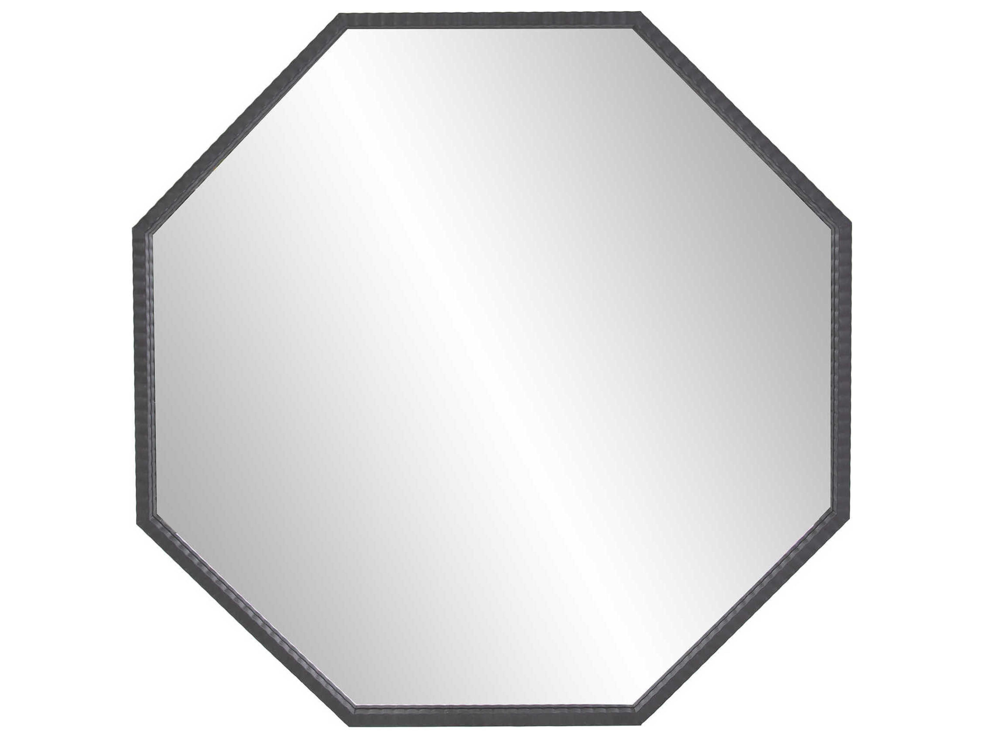 Ronan Matte Graphite Octagon Wall Mirror