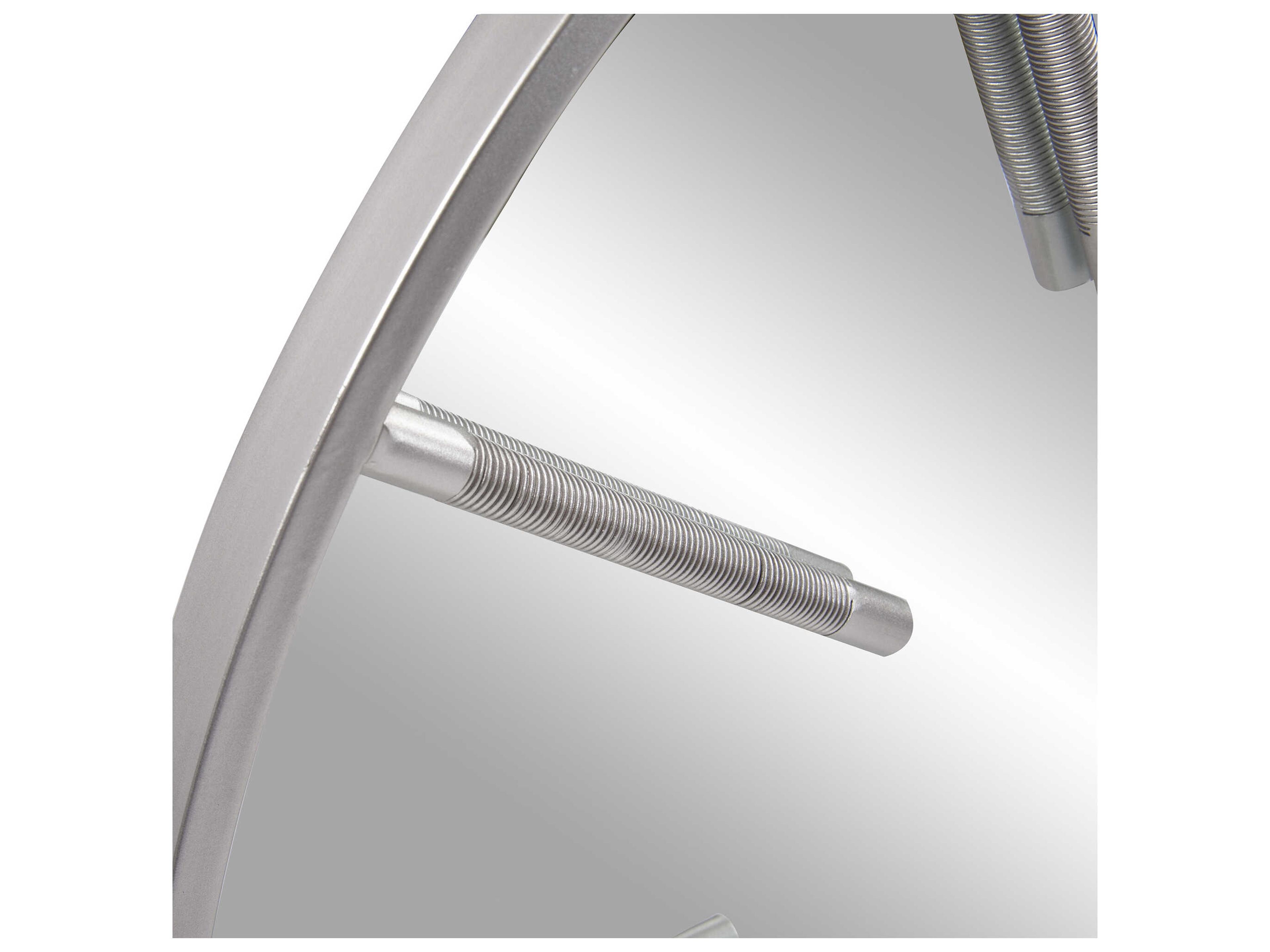 Howard Elliott Boulon Silver Round Wall Mirror