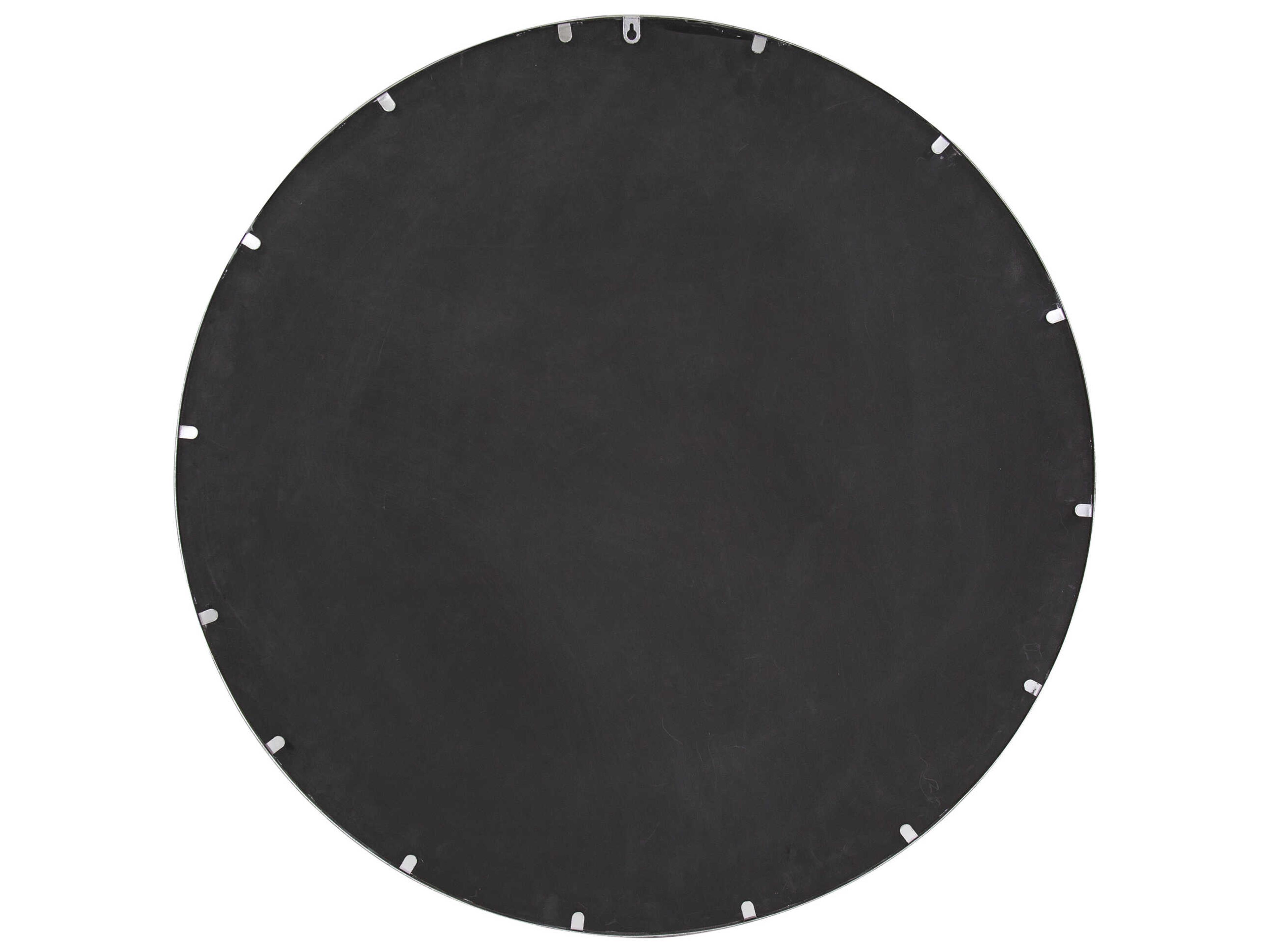 Howard Elliott Boulon Silver Round Wall Mirror