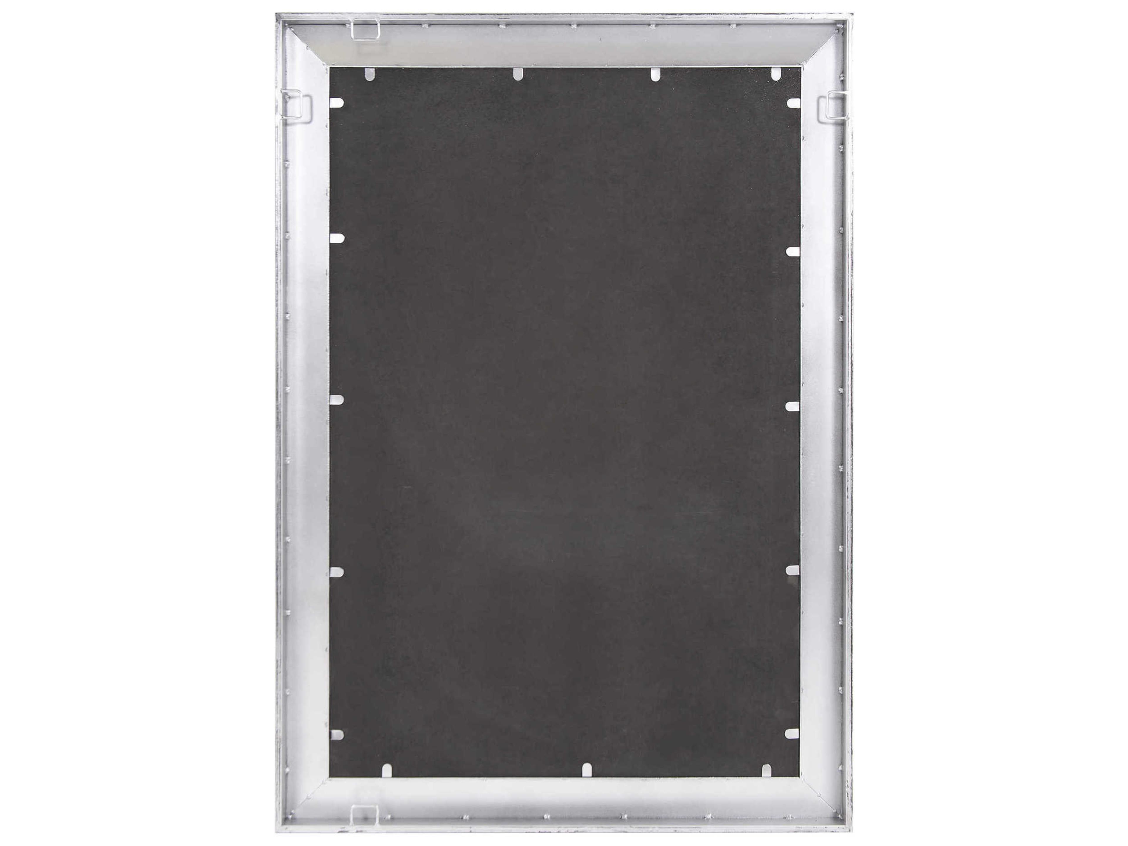 Howard Elliott Mason Slate and Silver Rectangular Wall Mirror