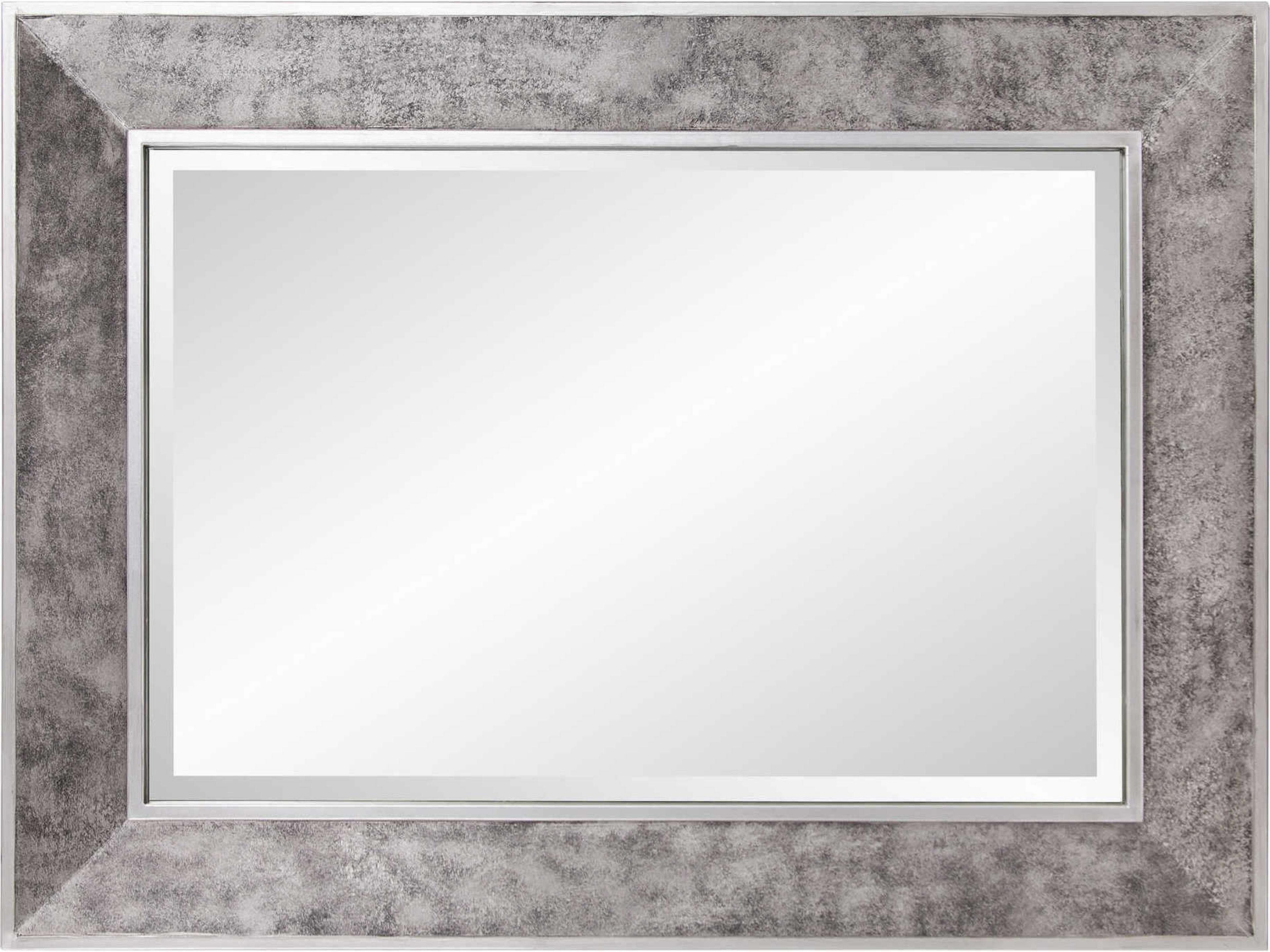 Howard Elliott Corbin Textured Silver Rectangular Wall Mirror