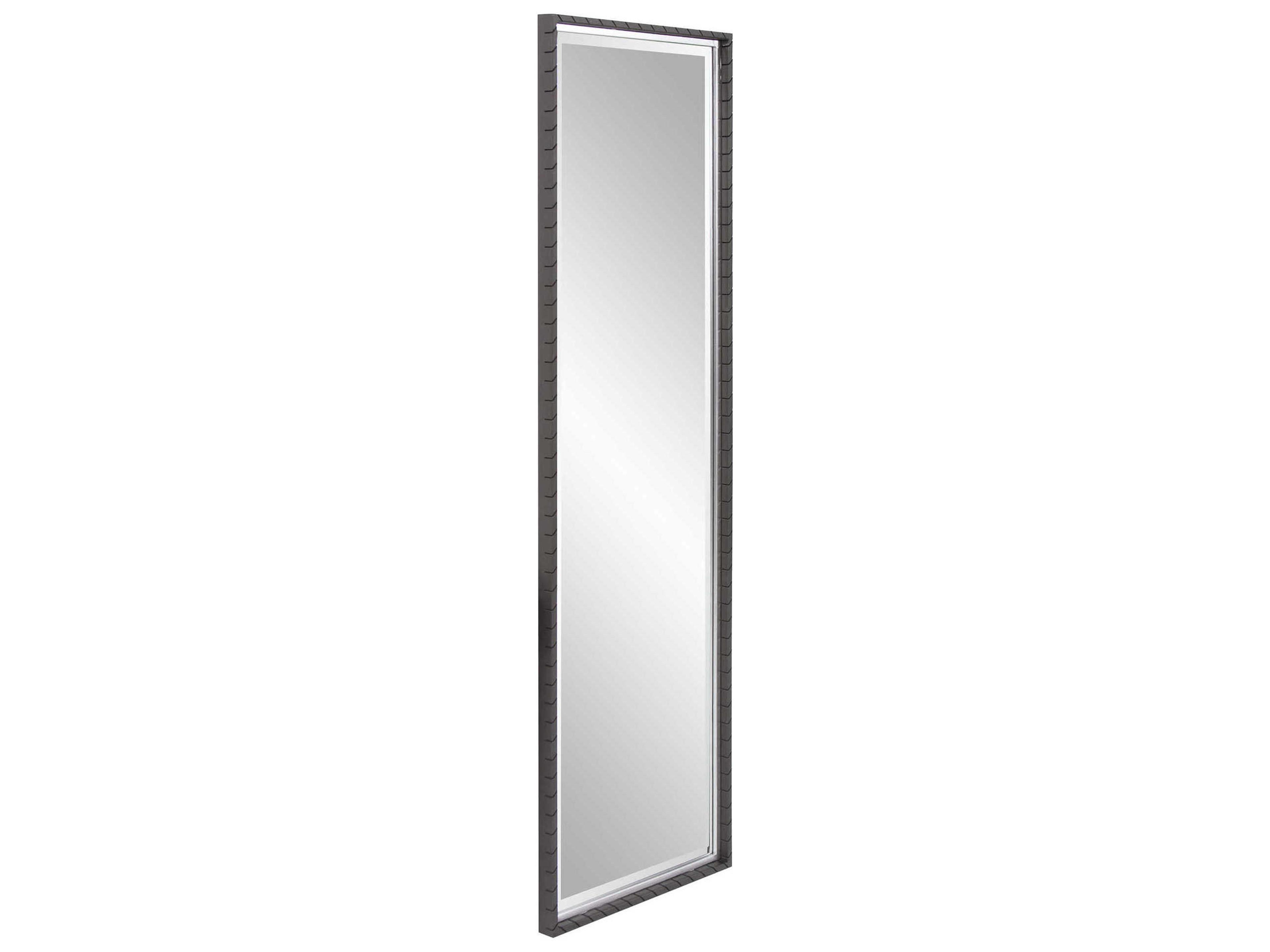 Howard Elliott Cantera Black / Silver Inset Rectangular Wall Mirror