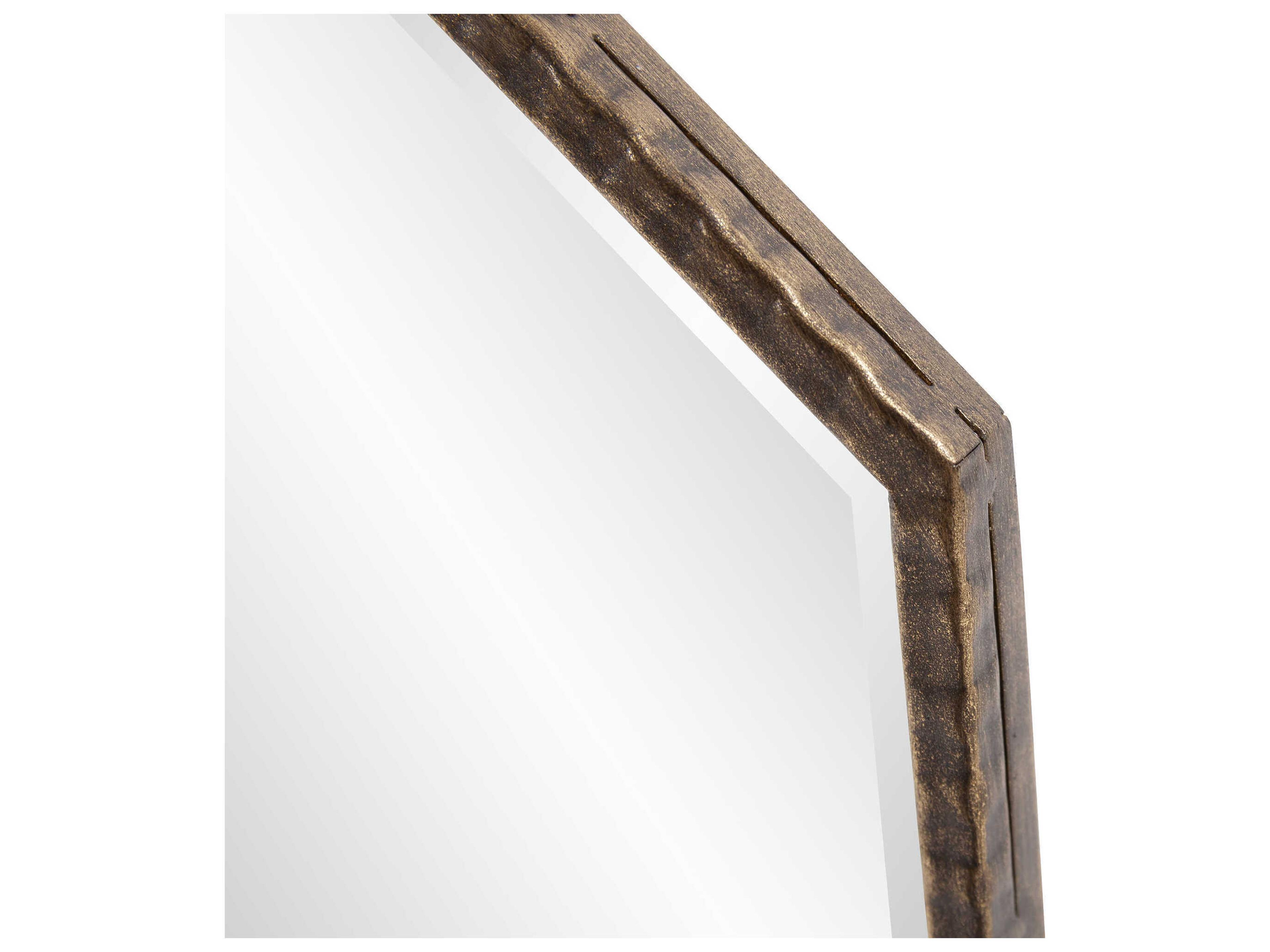 Howard Elliott Bastian Antique Bronze Octgaon Wall Mirror