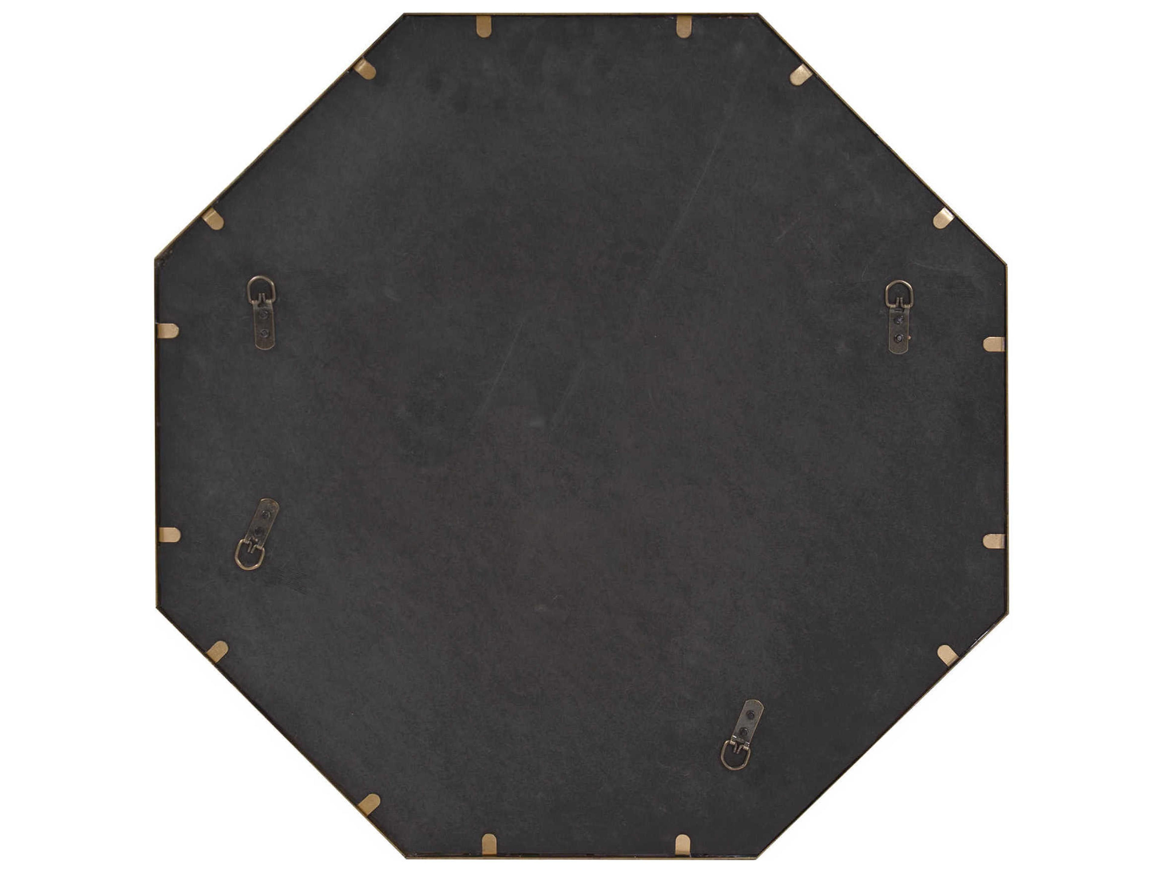 Howard Elliott Bastian Antique Bronze Octgaon Wall Mirror