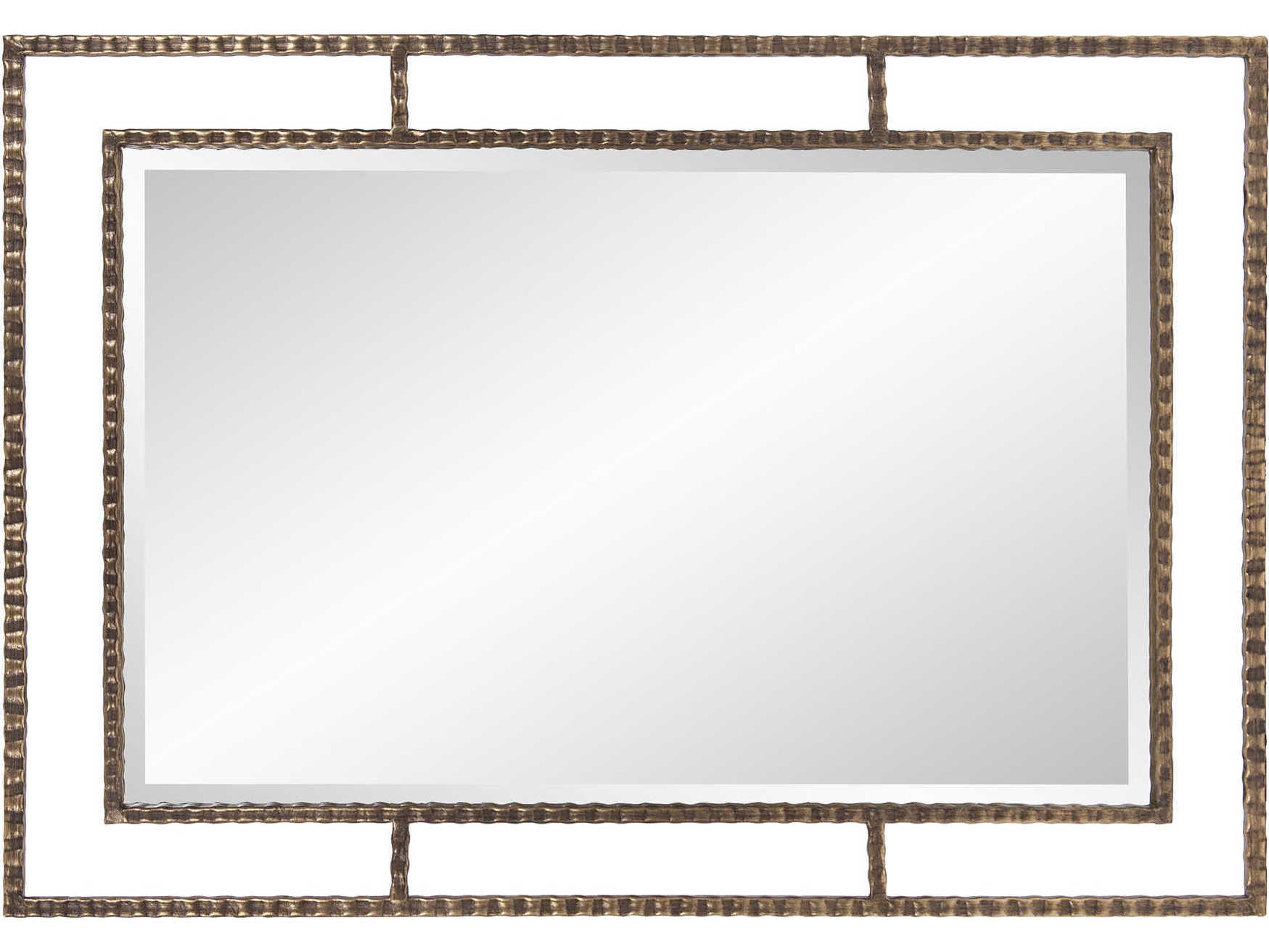 Howard Elliott Gavin Antique Bronze Rectangular Wall Mirror