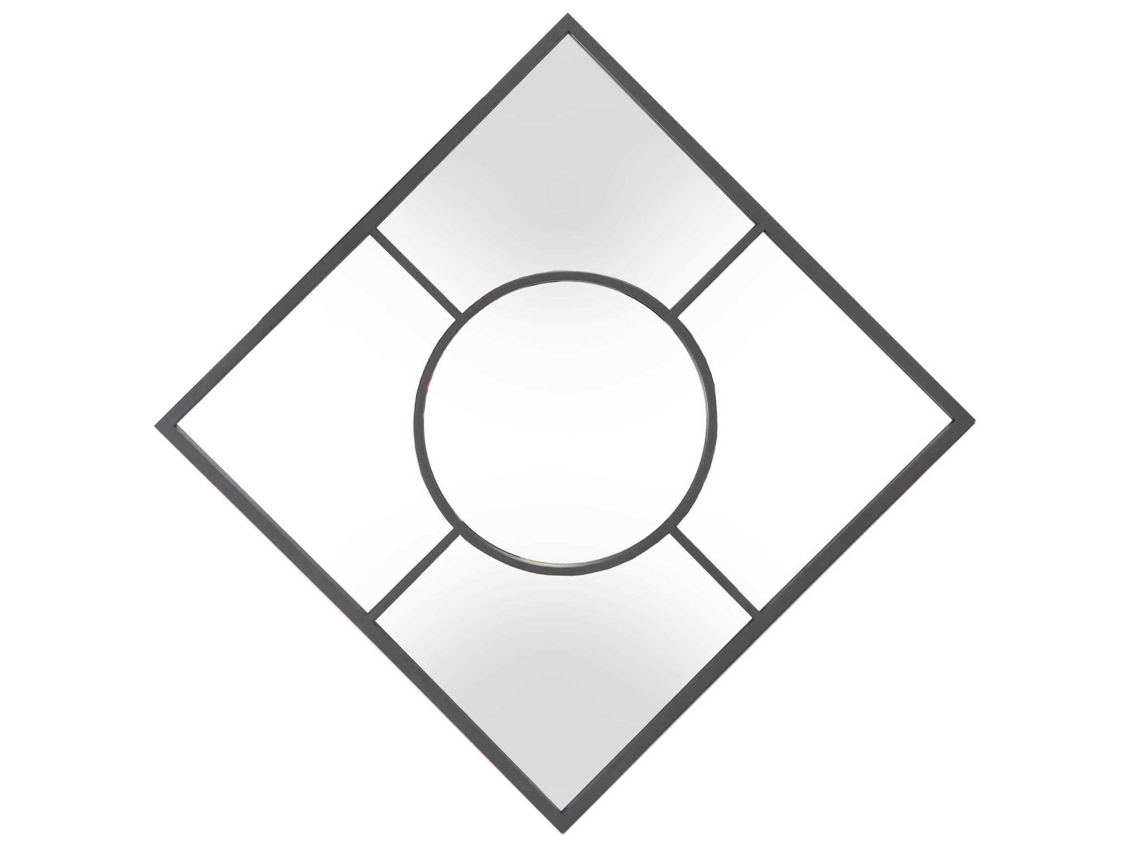 Howard Elliott Conrod Graphite Square Wall Mirror