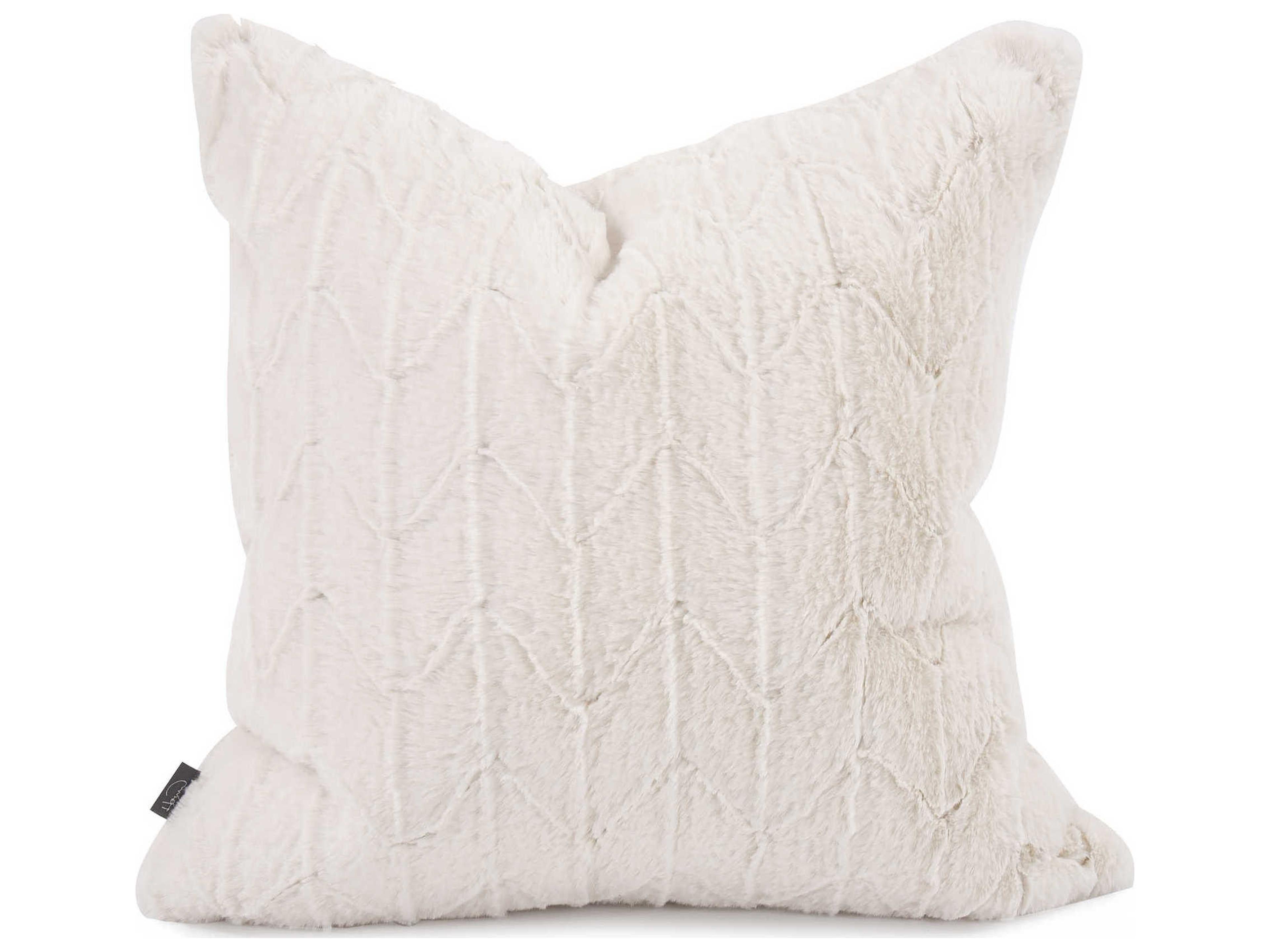 Faux Fur Angora Natural 20" x 20" Pillow