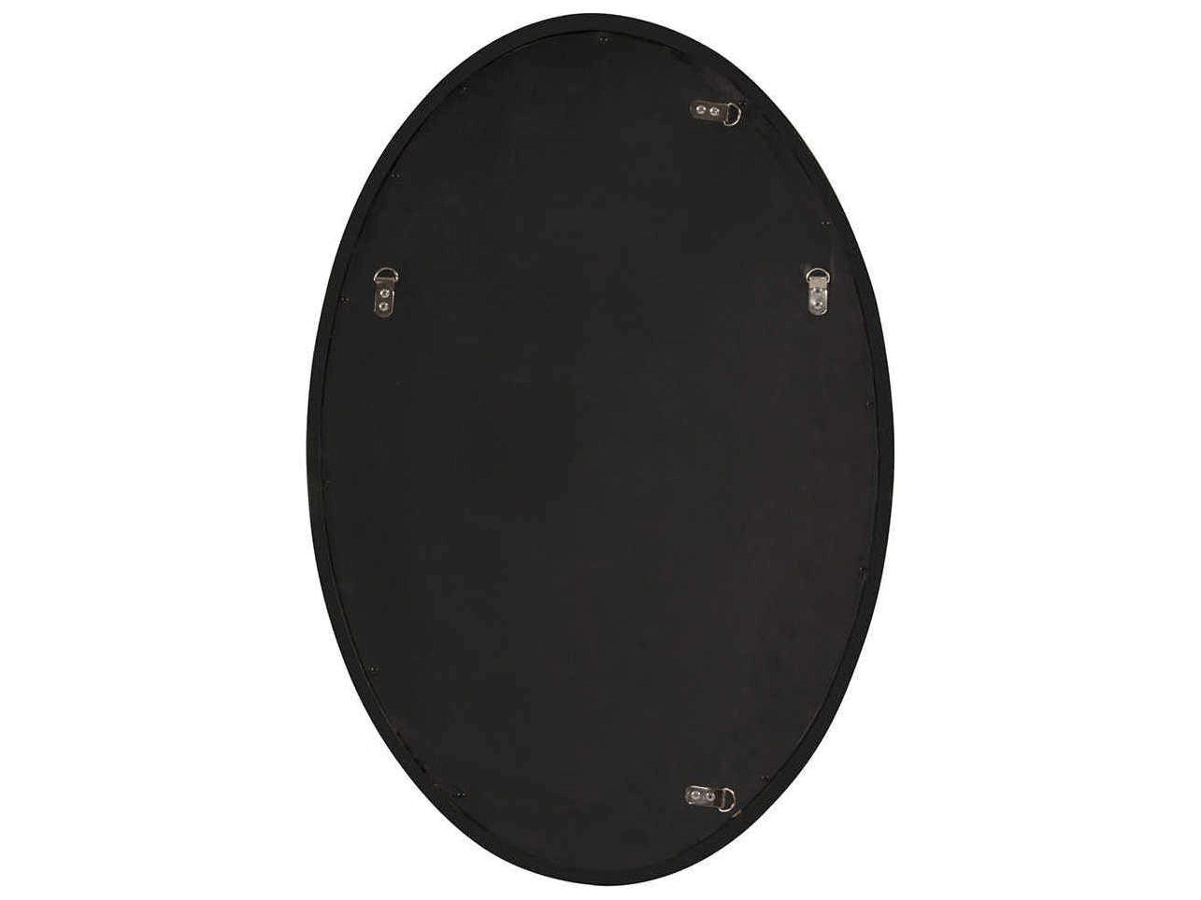 Howard Elliott Ethan Nickel Plated Oval Wall Mirror