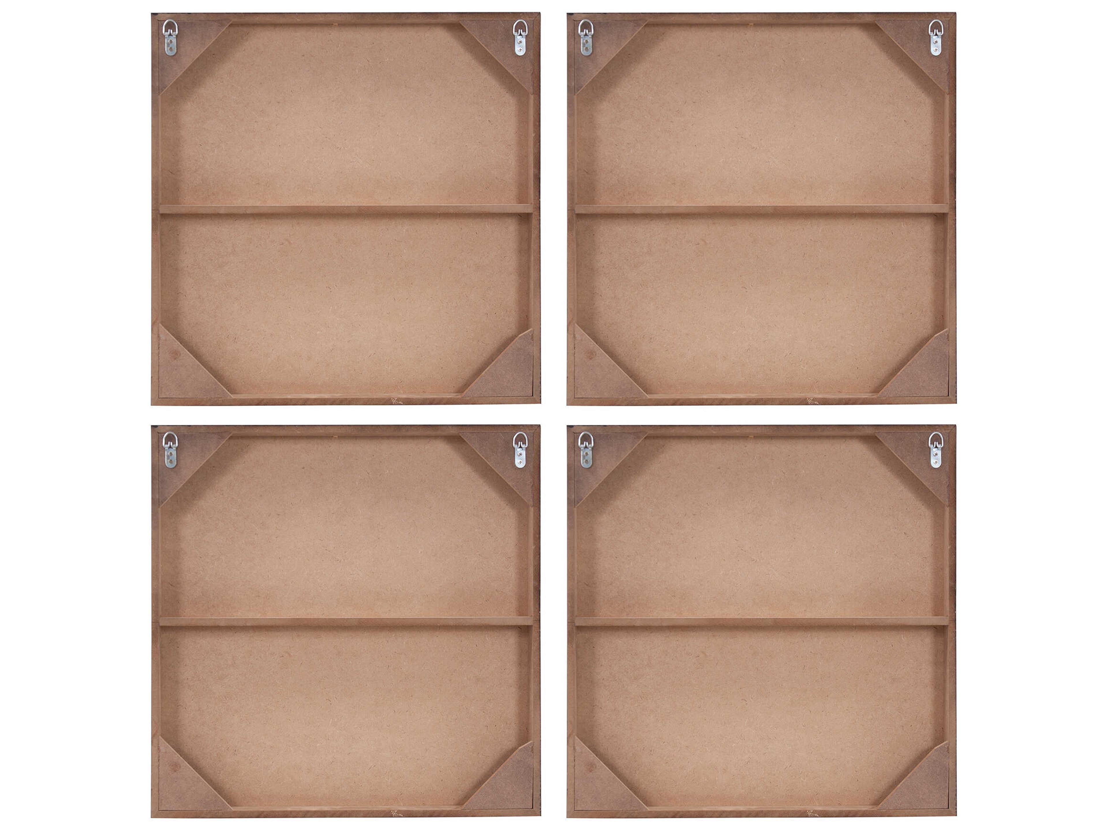 Howard Elliott Spectra Antiqued Silver Square Antique Mirror Set of 4