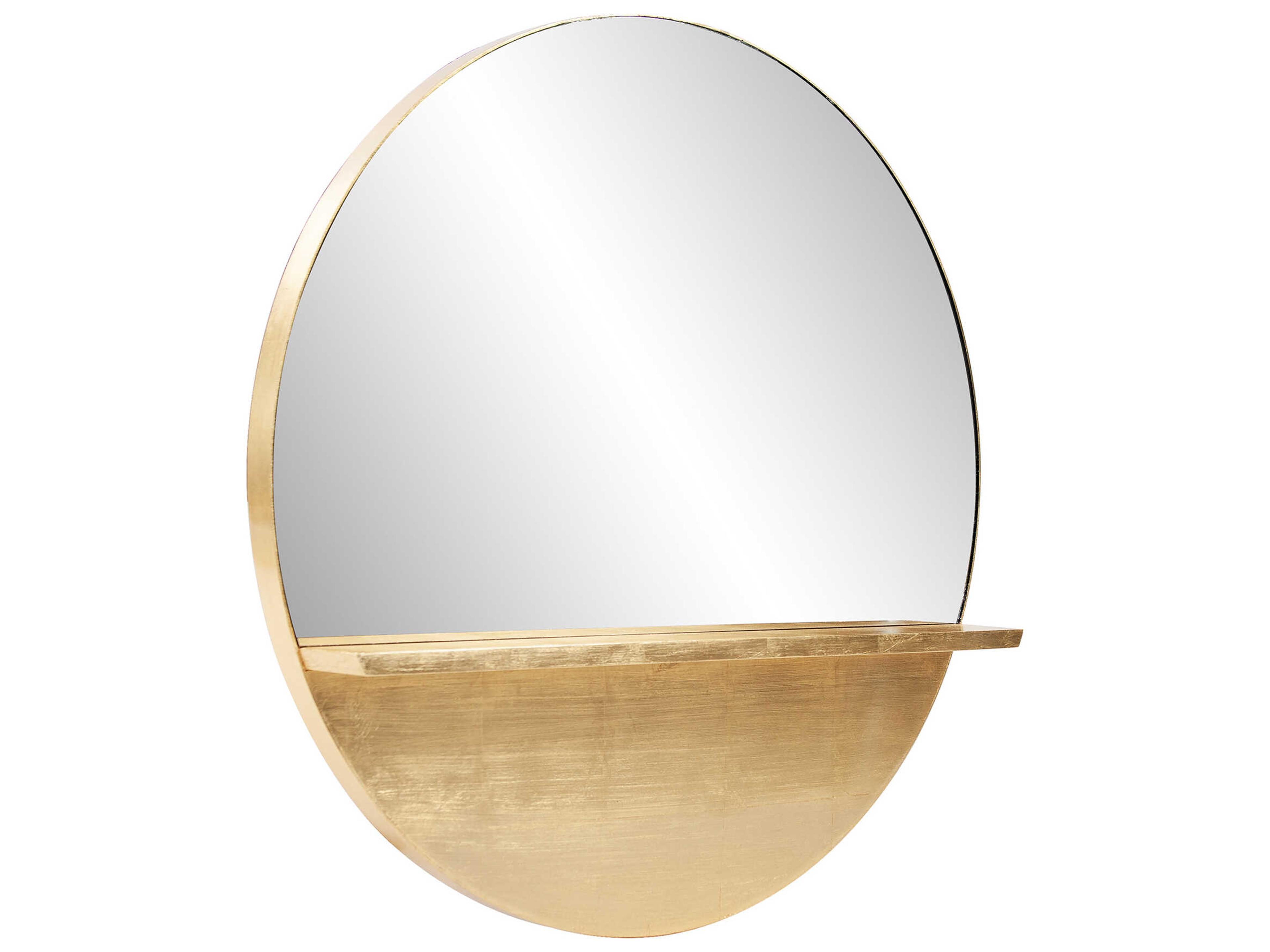 Howard Elliott Emilie Gold Round Wall Mirror