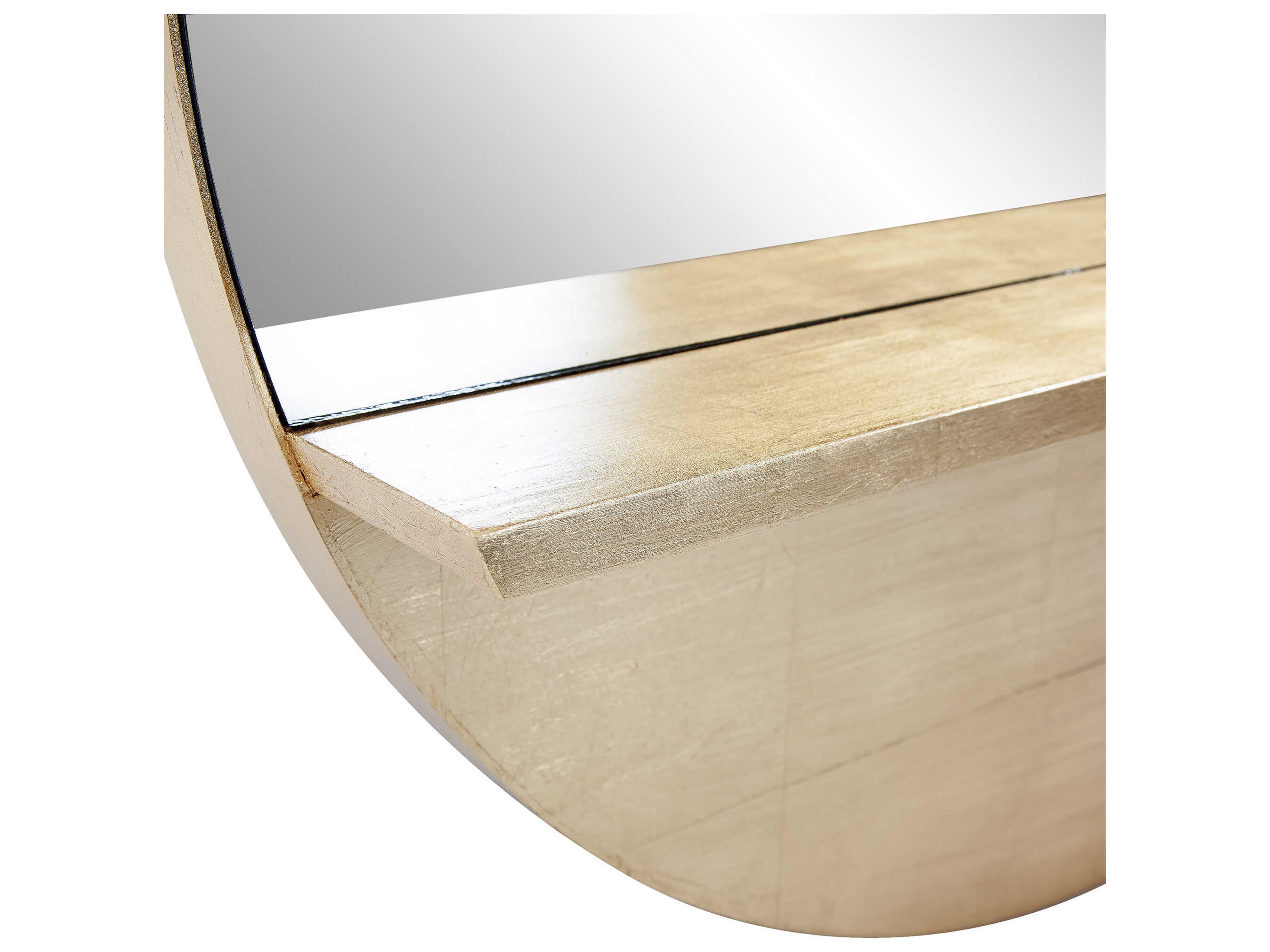 Howard Elliott Emilie Gold Round Wall Mirror