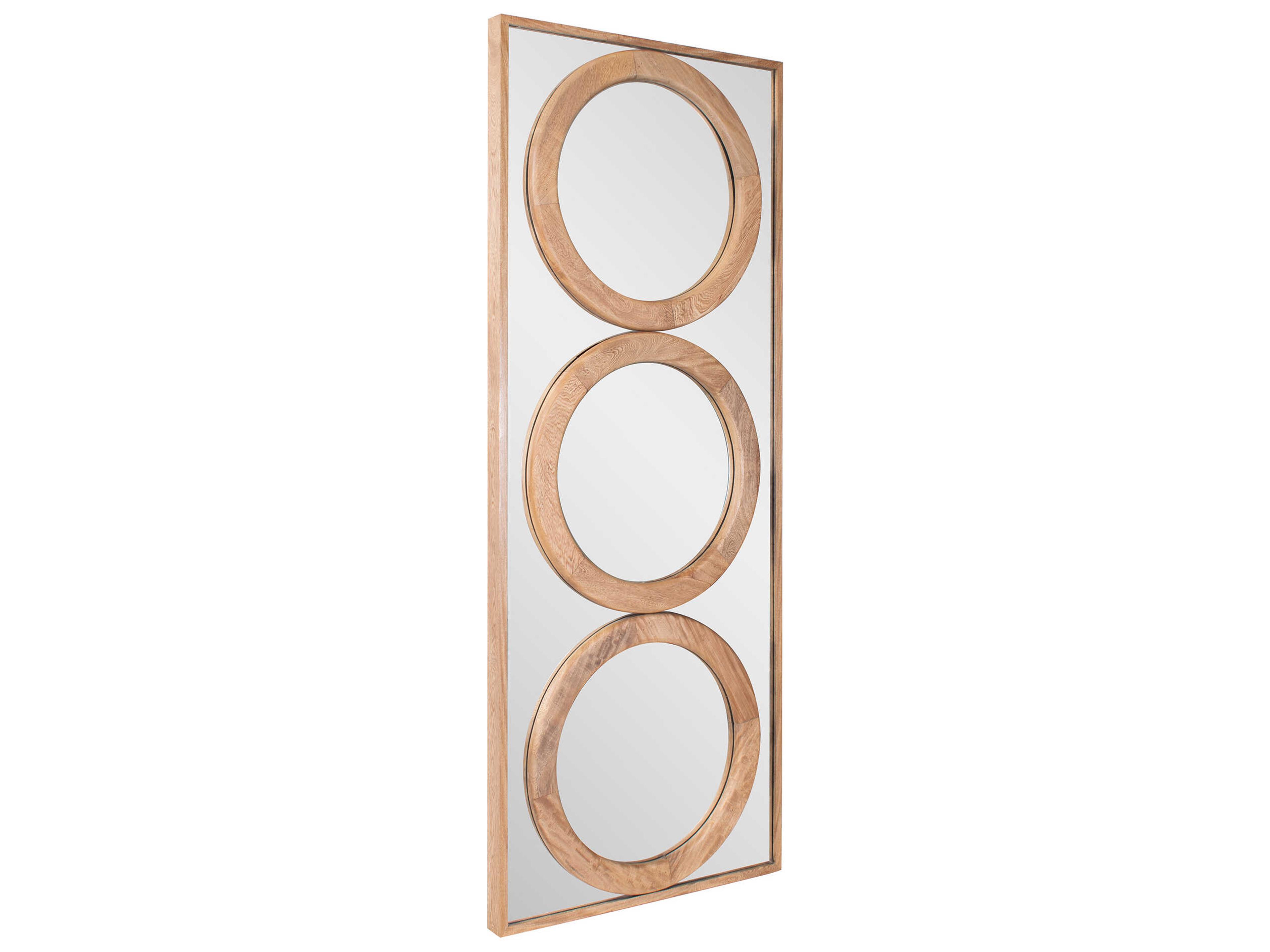 Howard Elliott Balwani Oversized Natural Rectangular Wall Mirror