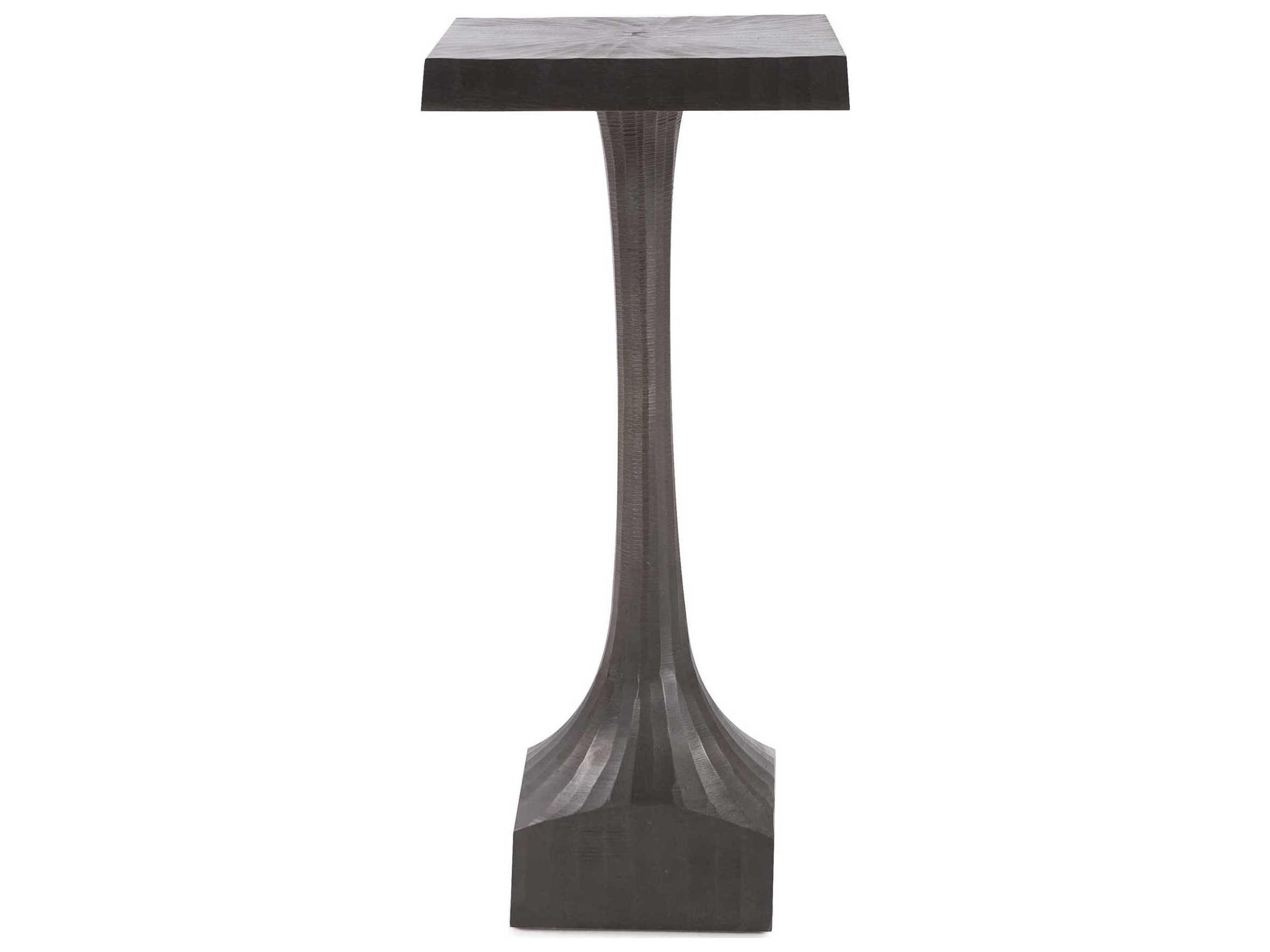Howard Elliott 9" Square Metal Graphite End Table