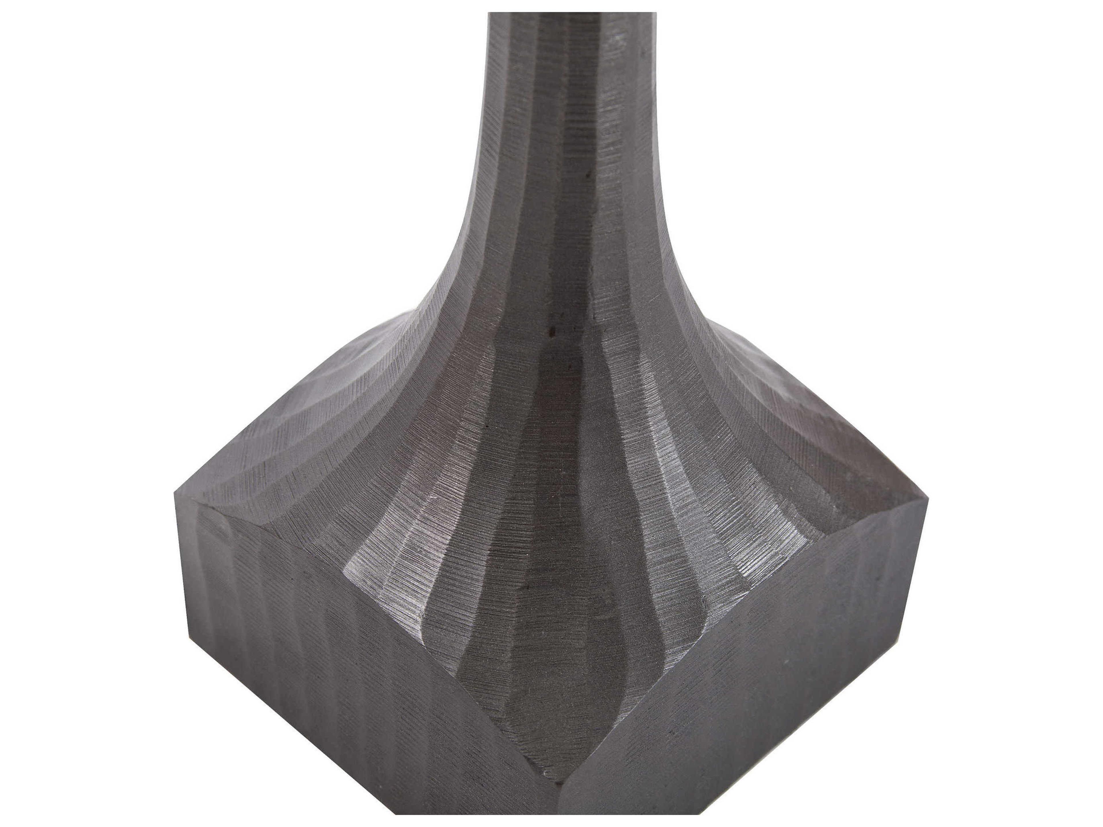 Howard Elliott 9" Square Metal Graphite End Table