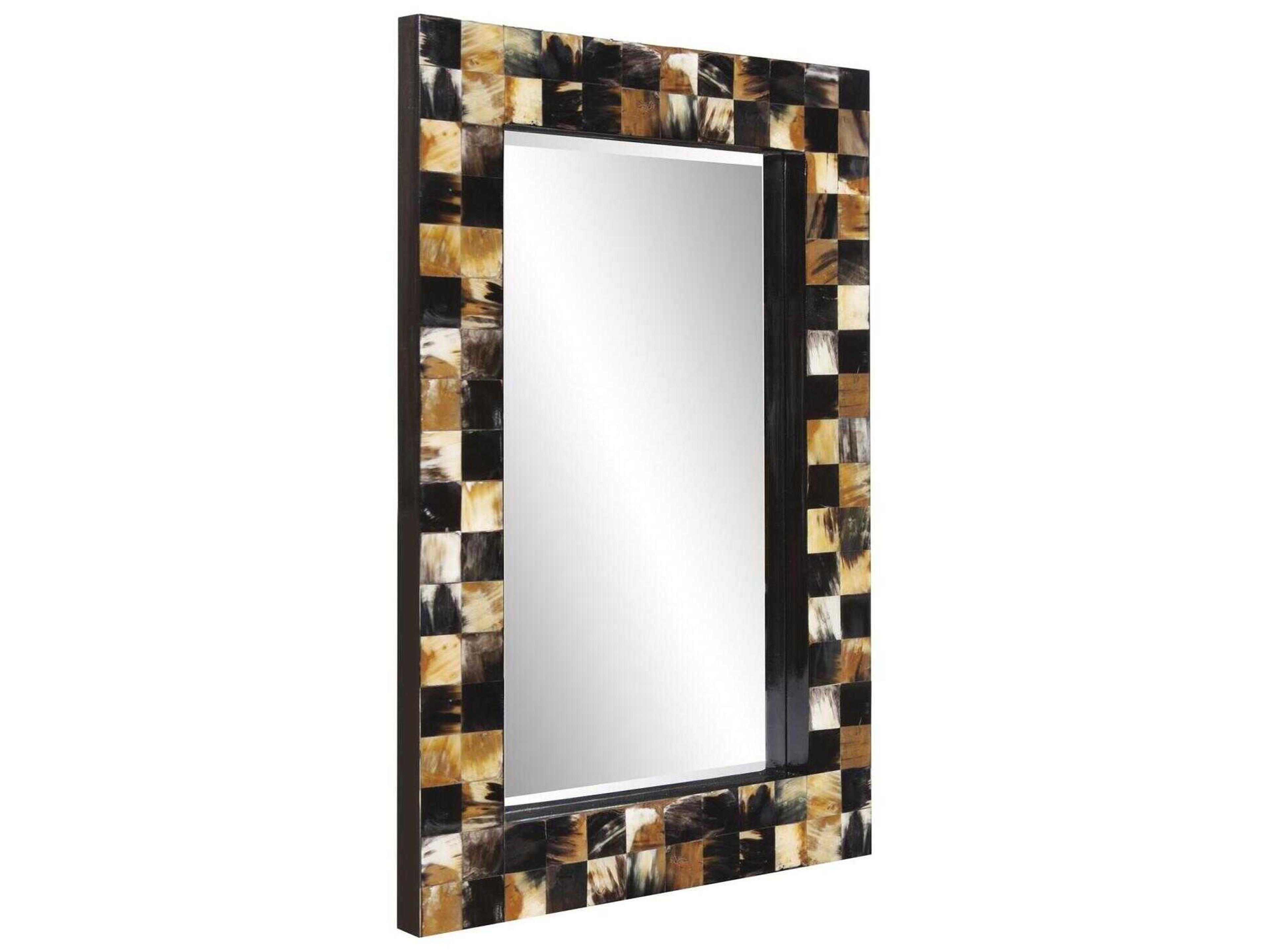 Howard Elliott Elias Brown Black White Rectangular Wall Mirror