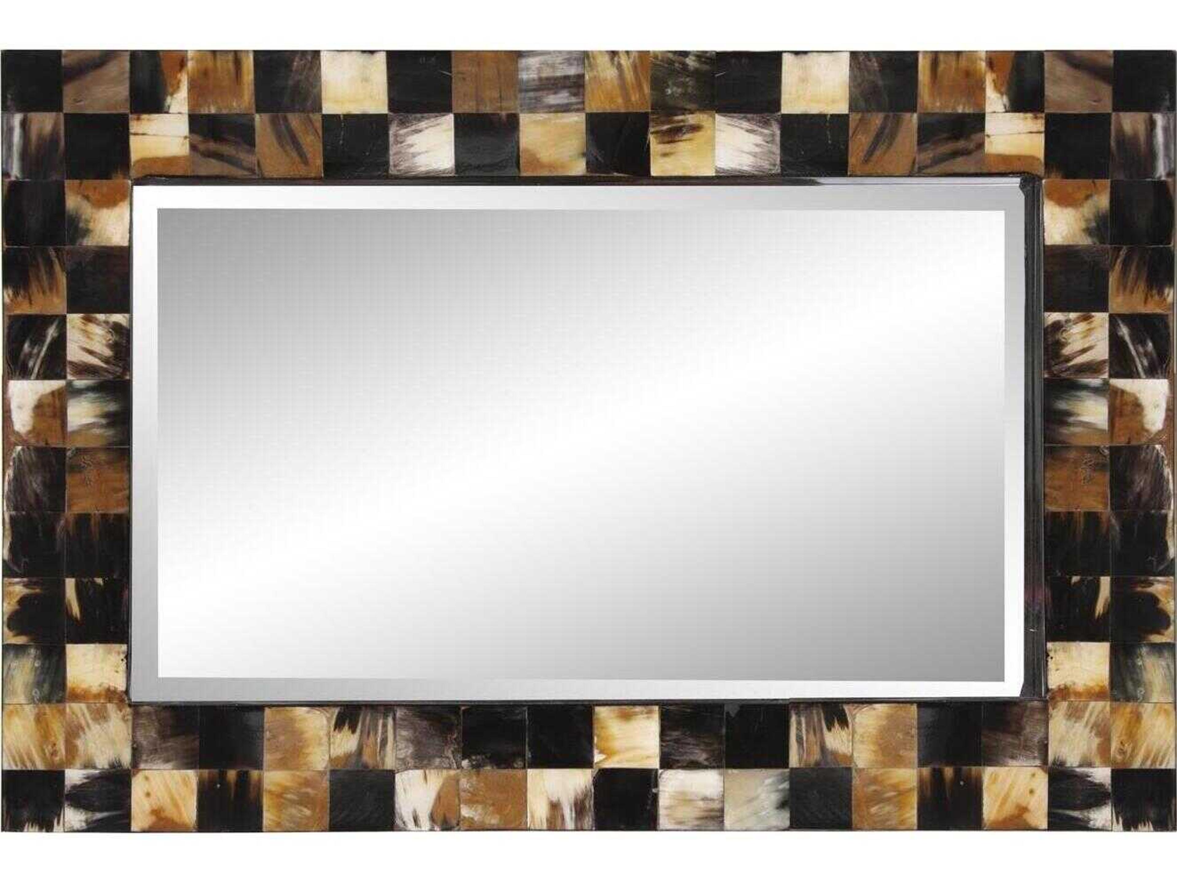 Howard Elliott Elias Brown Black White Rectangular Wall Mirror