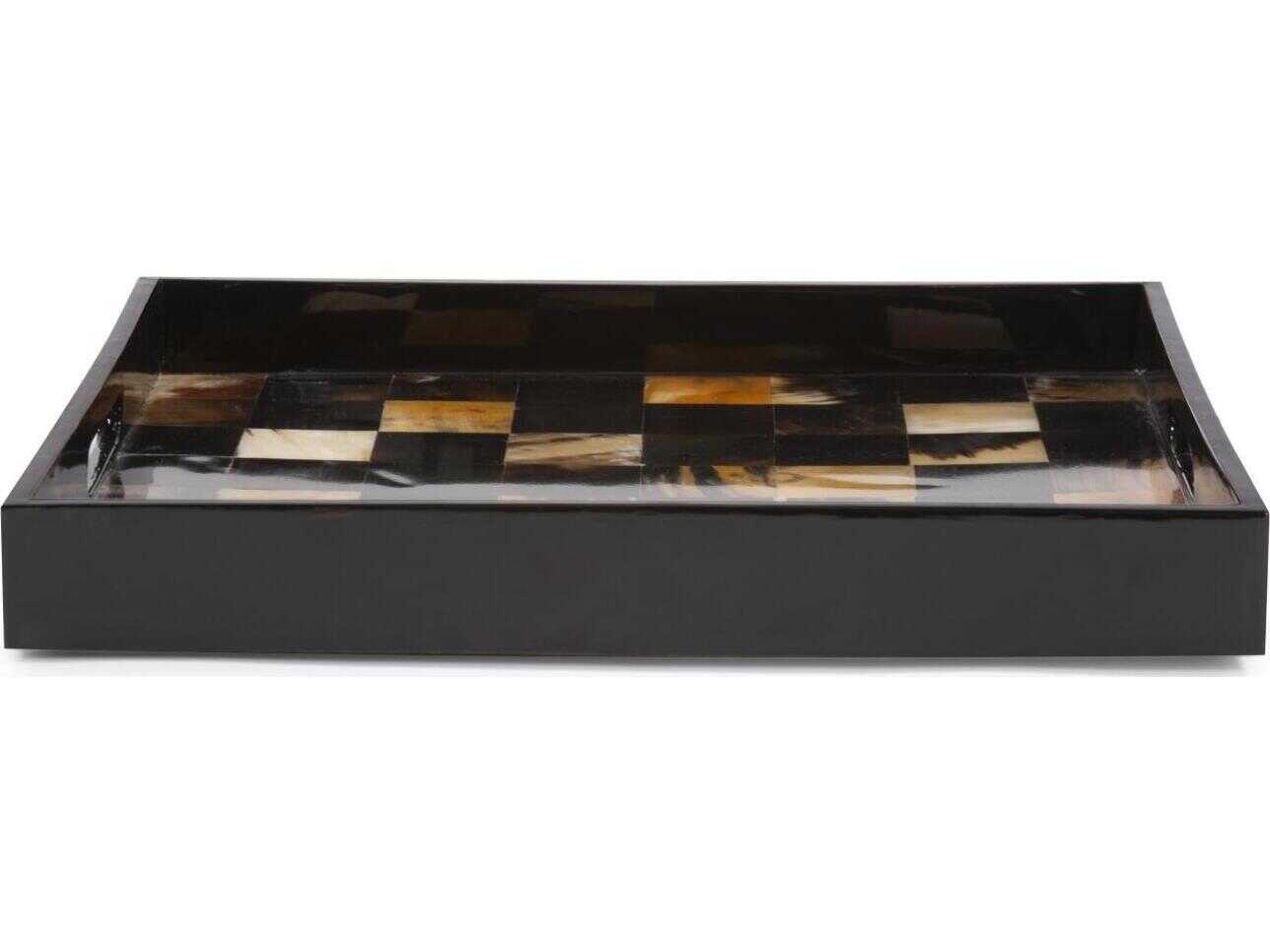 Elias Brown Black White Serving Tray