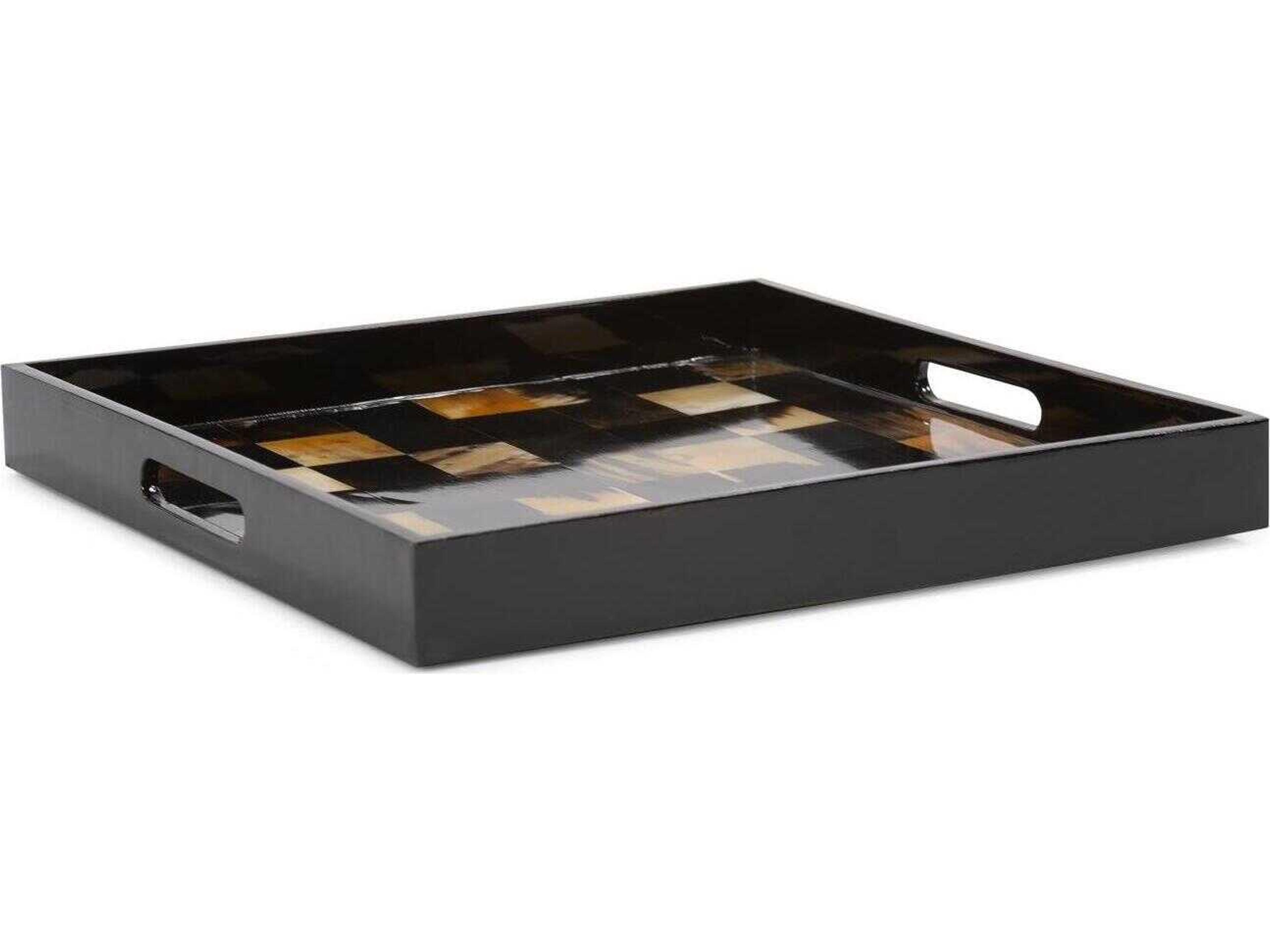 Howard Elliott Elias Brown Black White Serving Tray