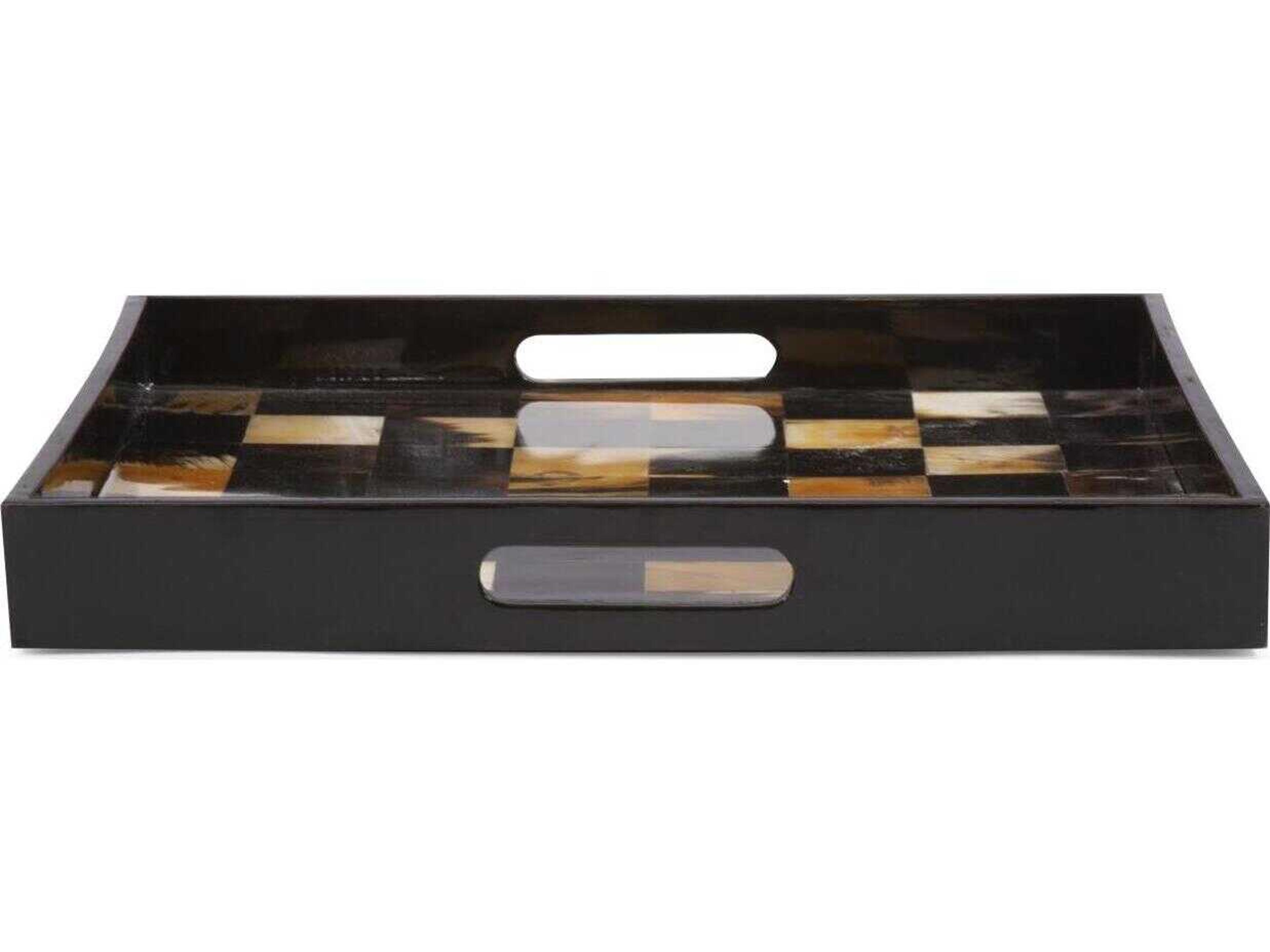 Howard Elliott Elias Brown Black White Serving Tray