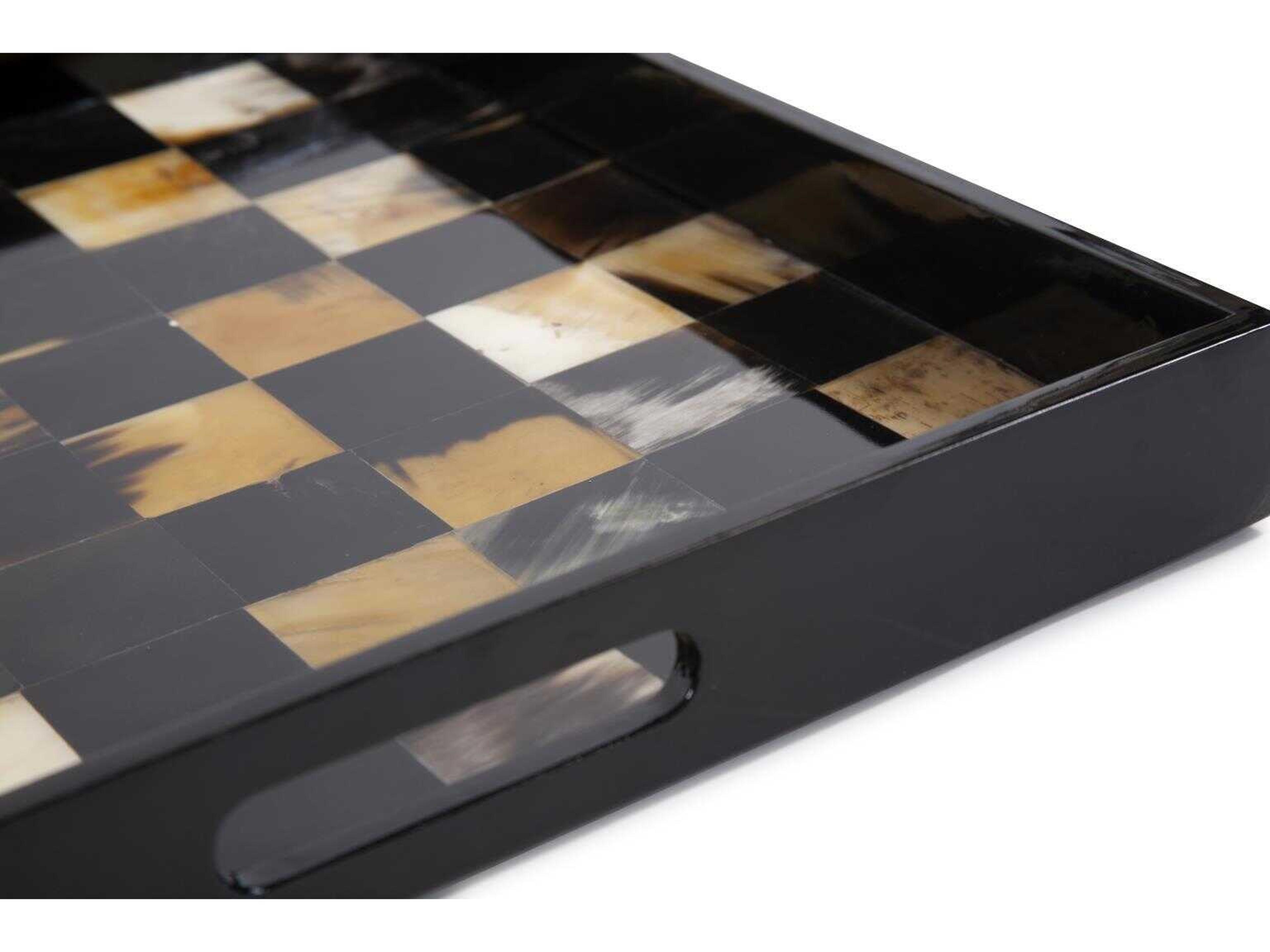 Howard Elliott Elias Brown Black White Serving Tray