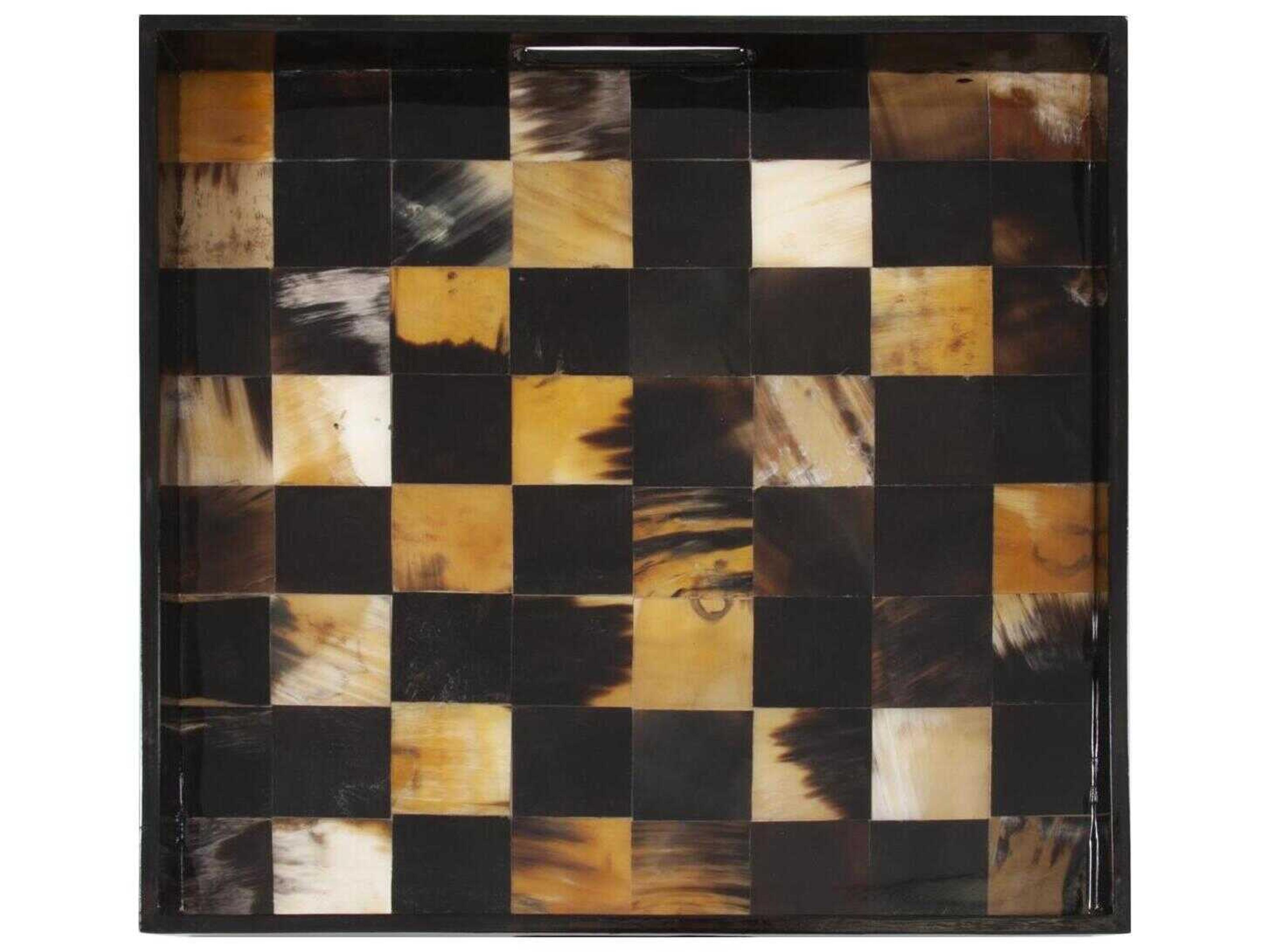 Howard Elliott Elias Brown Black White Serving Tray