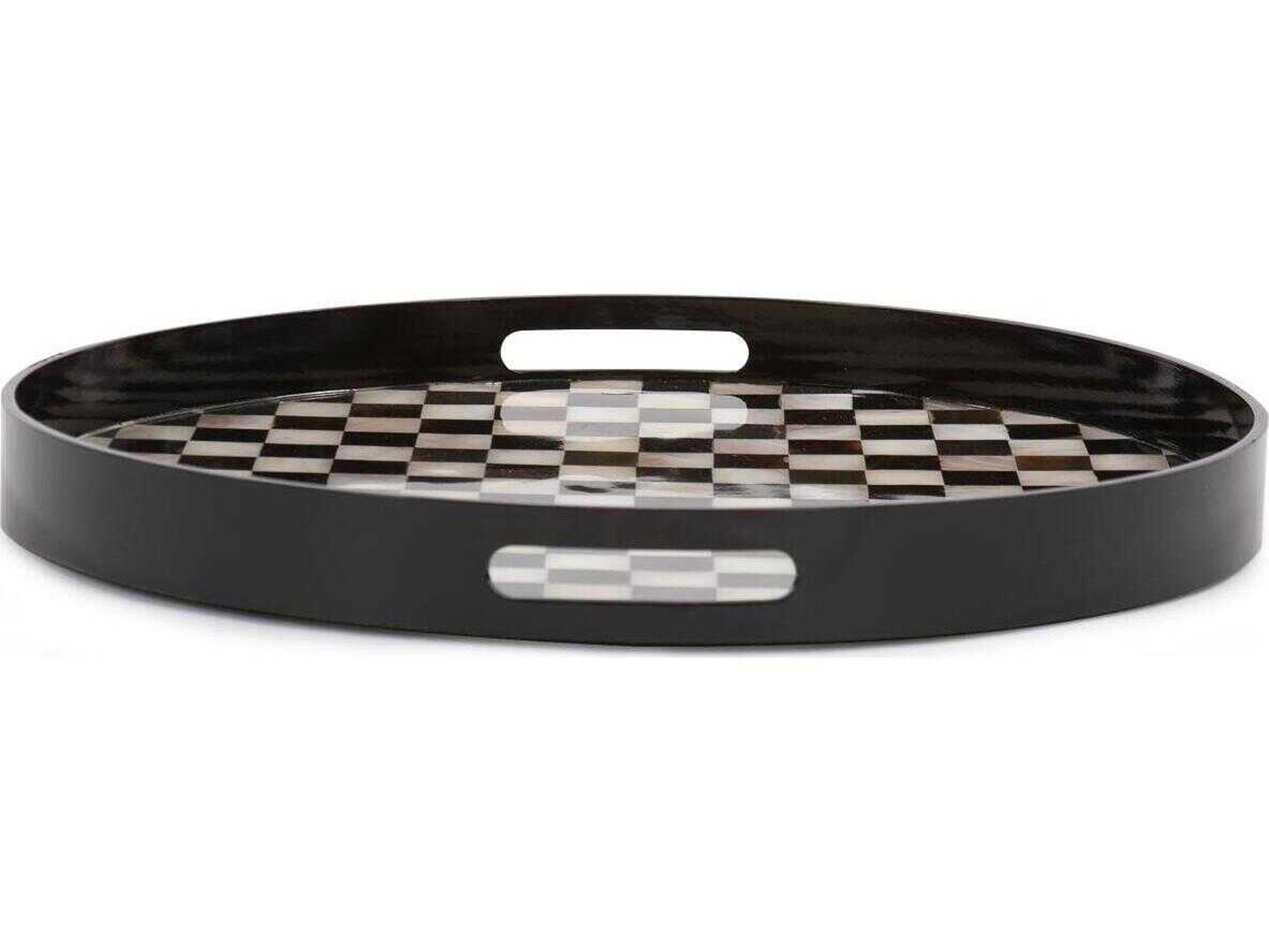 Howard Elliott Julianna Black Pearl Serving Tray