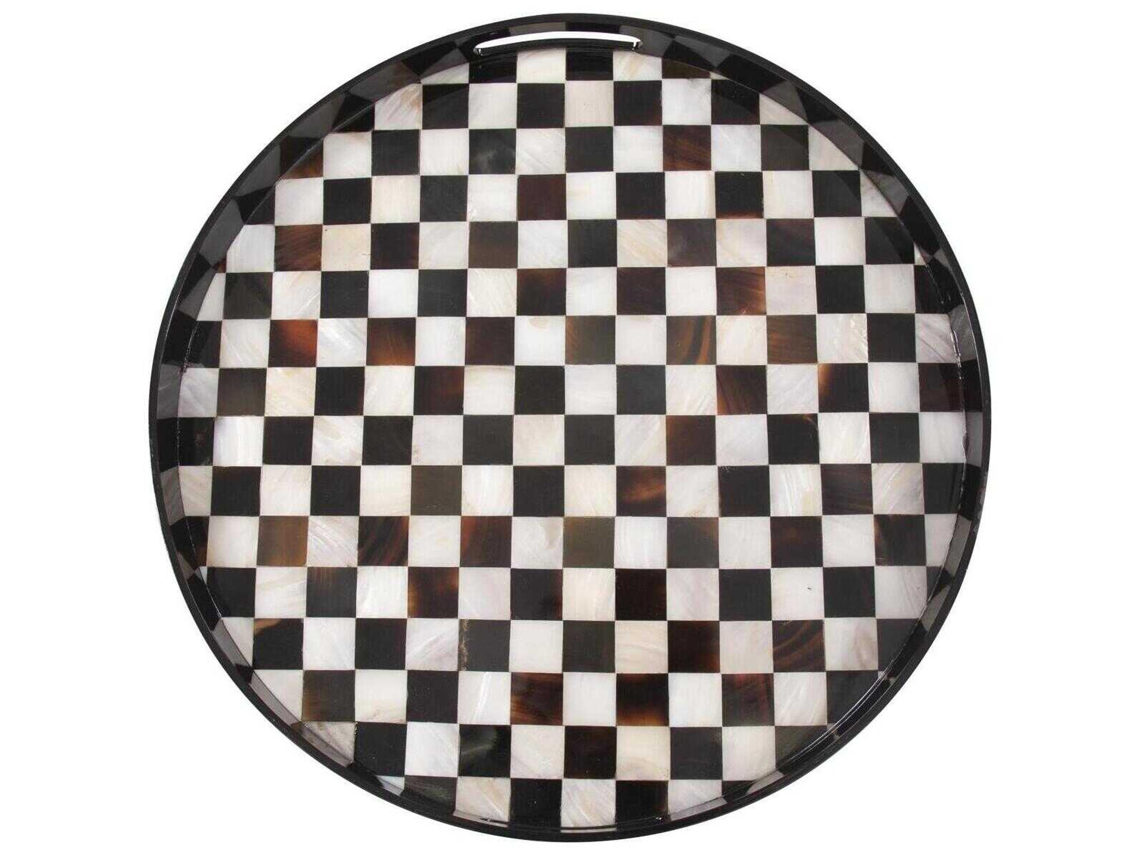 Howard Elliott Julianna Black Pearl Serving Tray