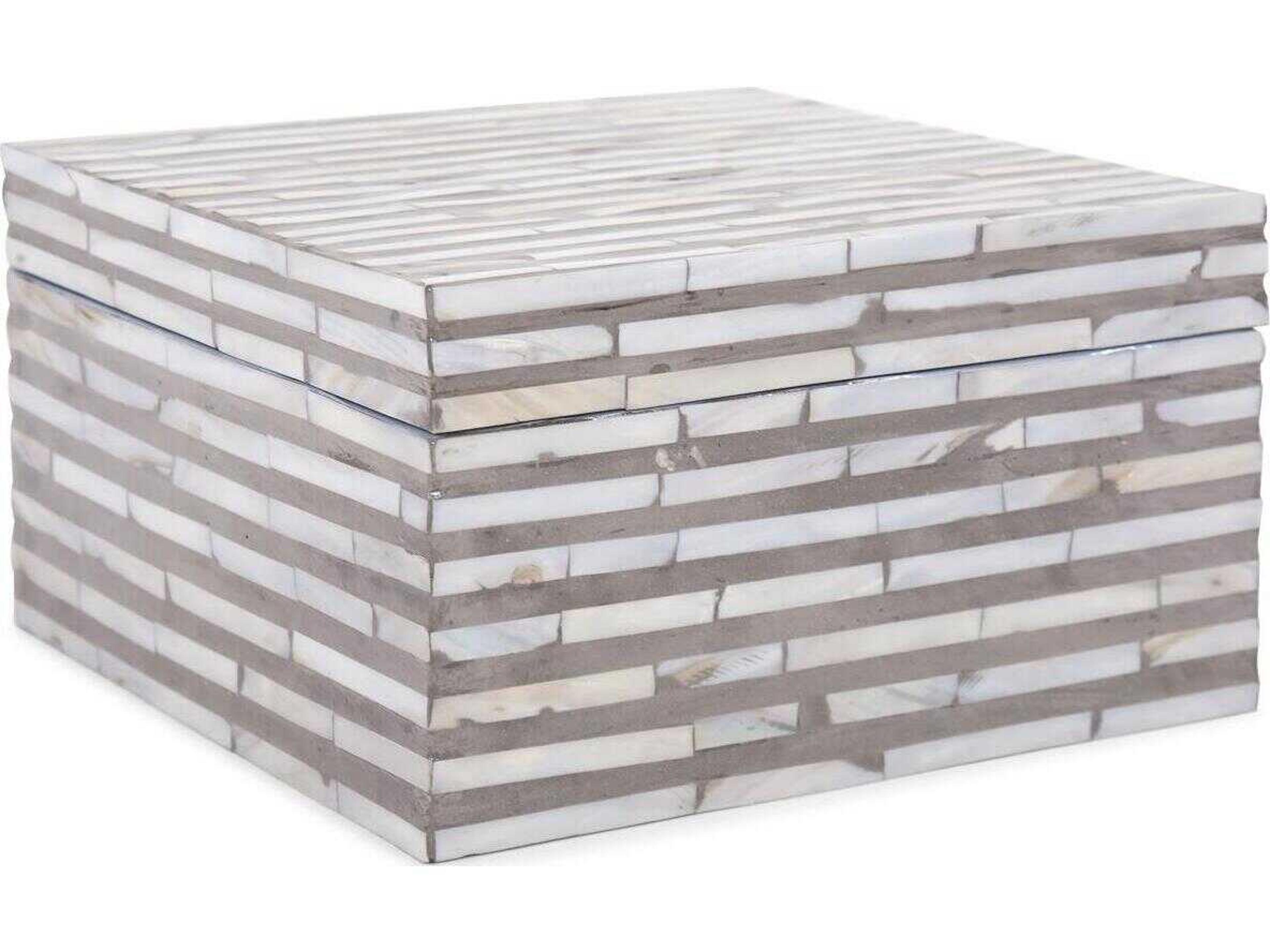 Howard Elliott Julianna Square Mother of Pearl High Box