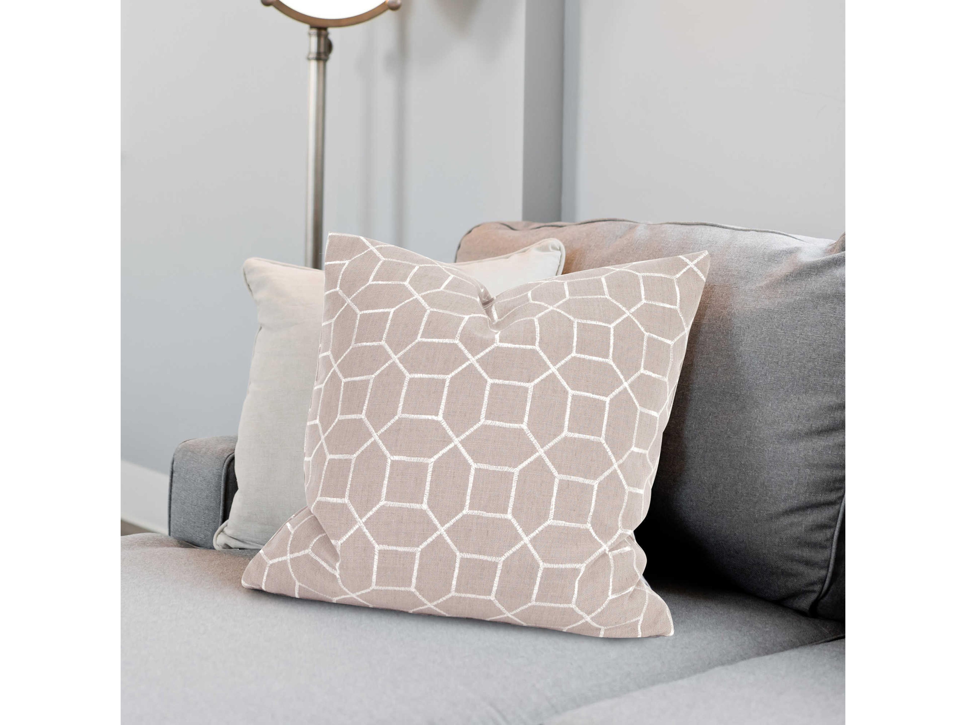 Howard Elliott Davida Kay Trellis Slate 20" x 20" Pillow