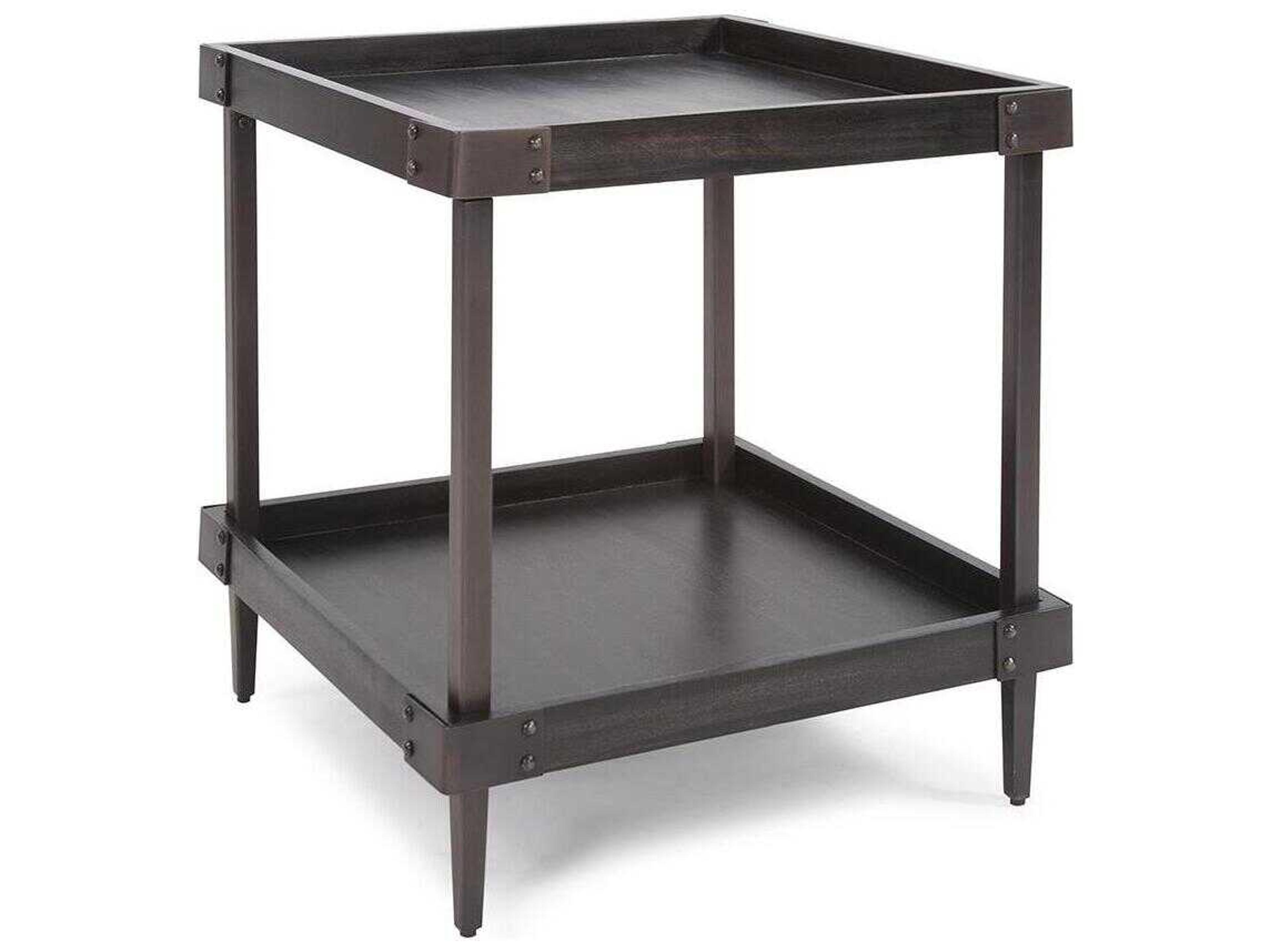 Howard Elliott Avenue Square Wood Dark Bronze End Table