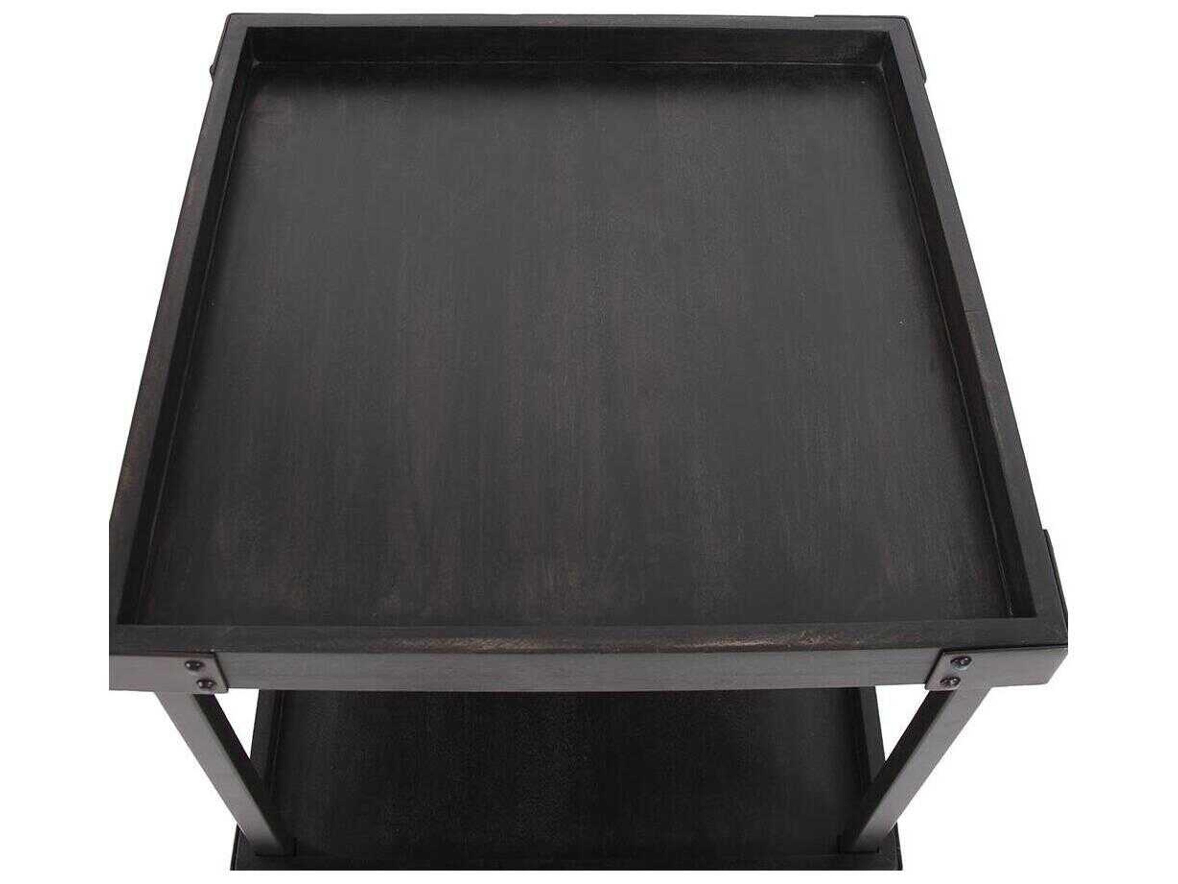 Howard Elliott Avenue Square Wood Dark Bronze End Table