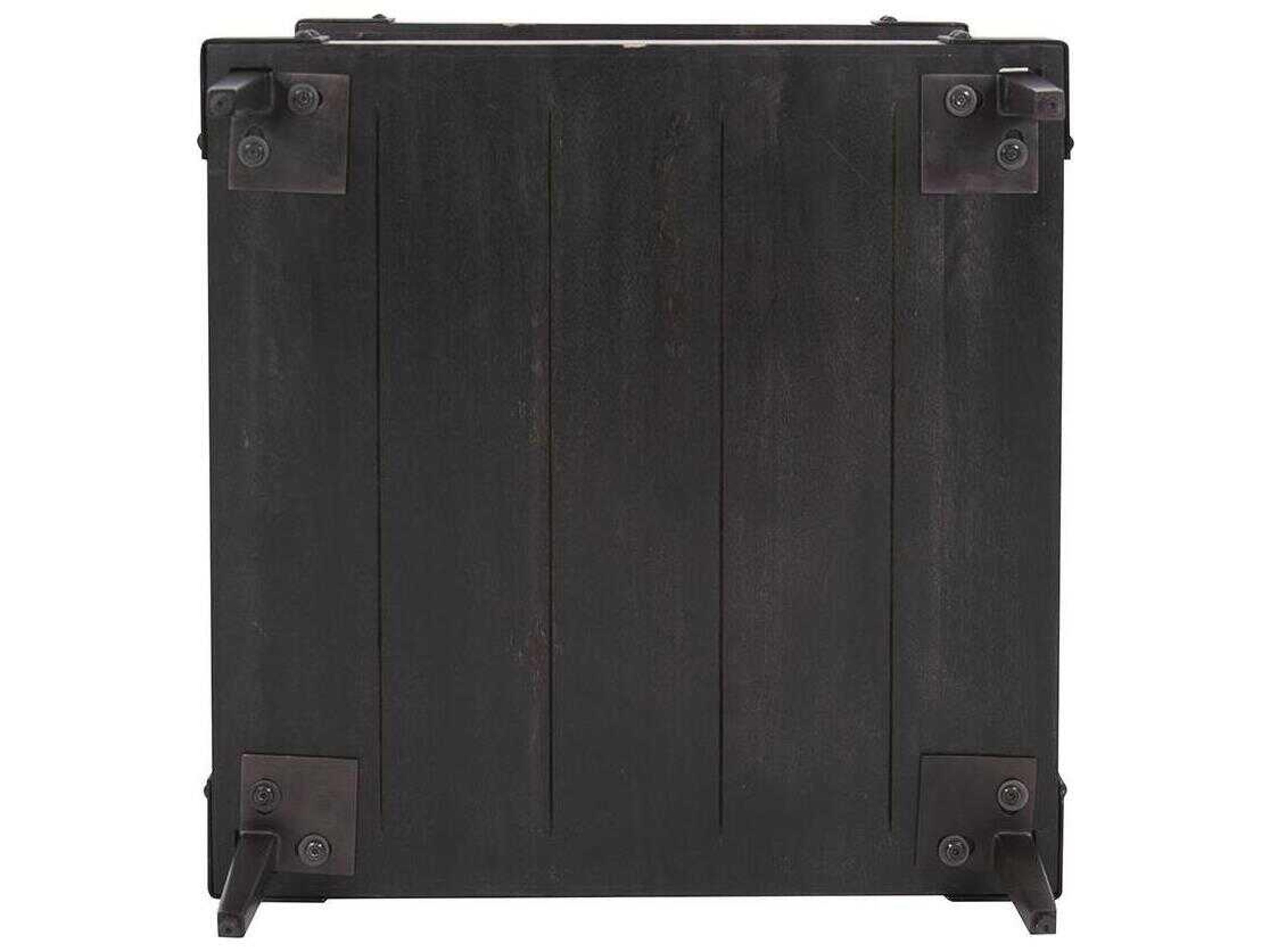 Howard Elliott Avenue Square Wood Dark Bronze End Table