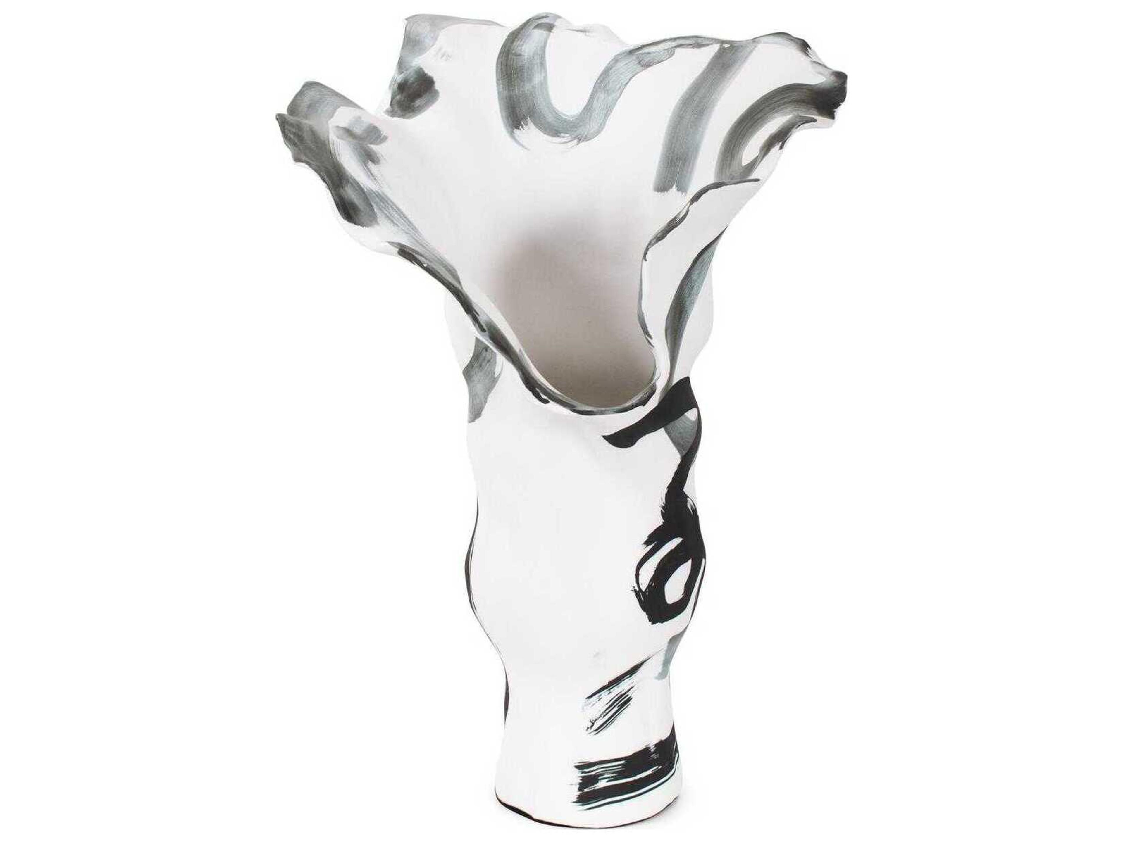 Black White Hadrill Vase