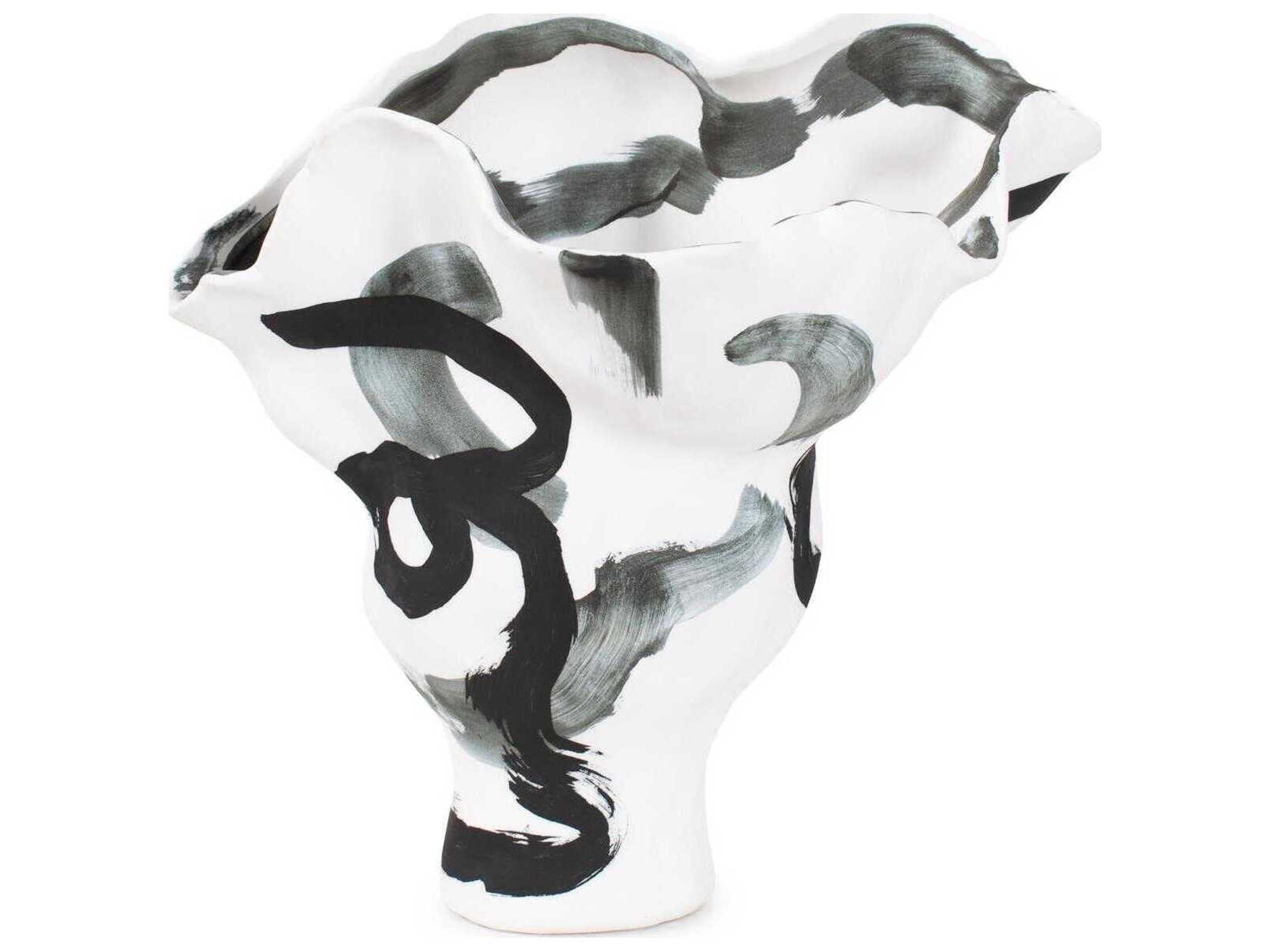 Black White Hadrill Vase