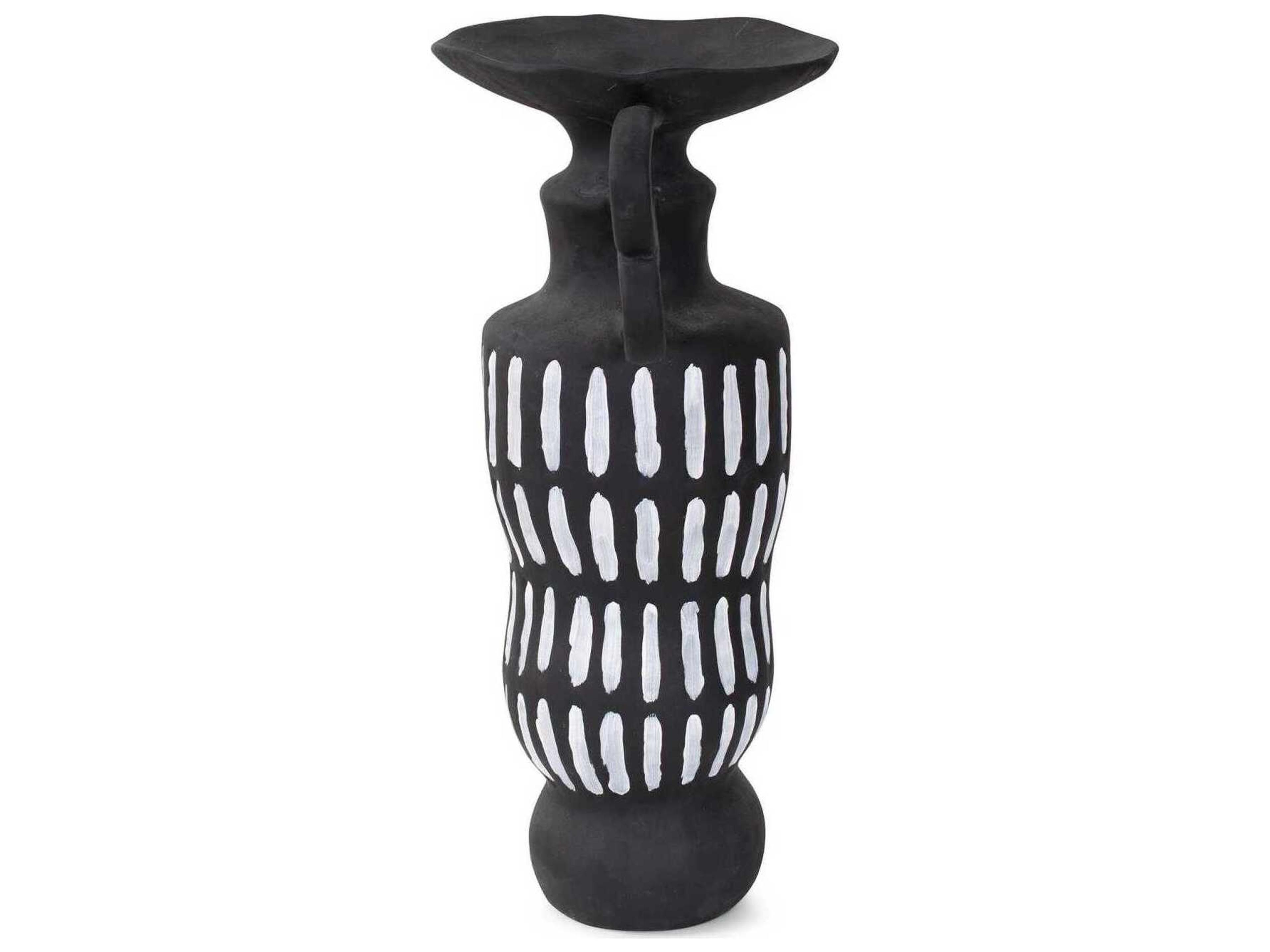 Howard Elliott Textured Black Agombar Contemporary Vase