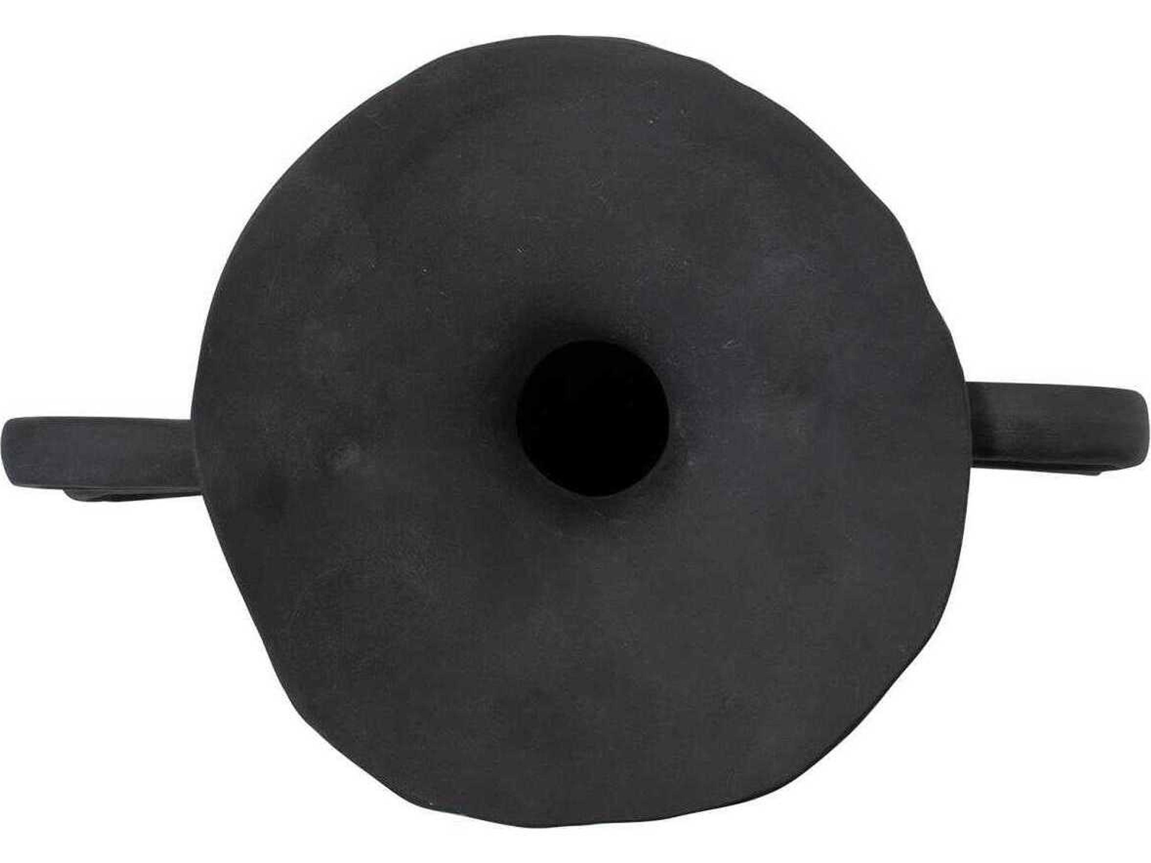 Howard Elliott Textured Black Agombar Contemporary Vase