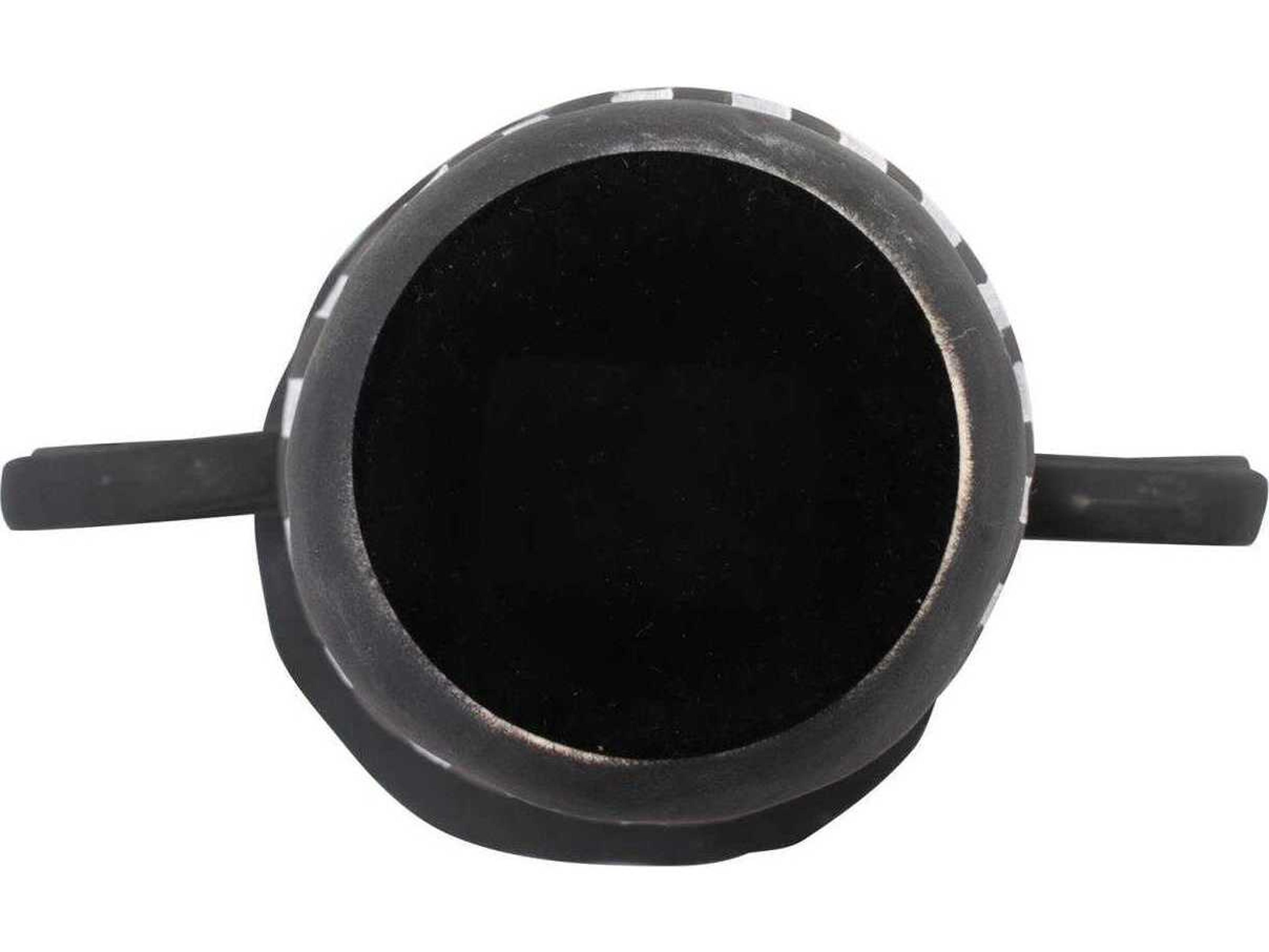 Howard Elliott Textured Black Agombar Contemporary Vase