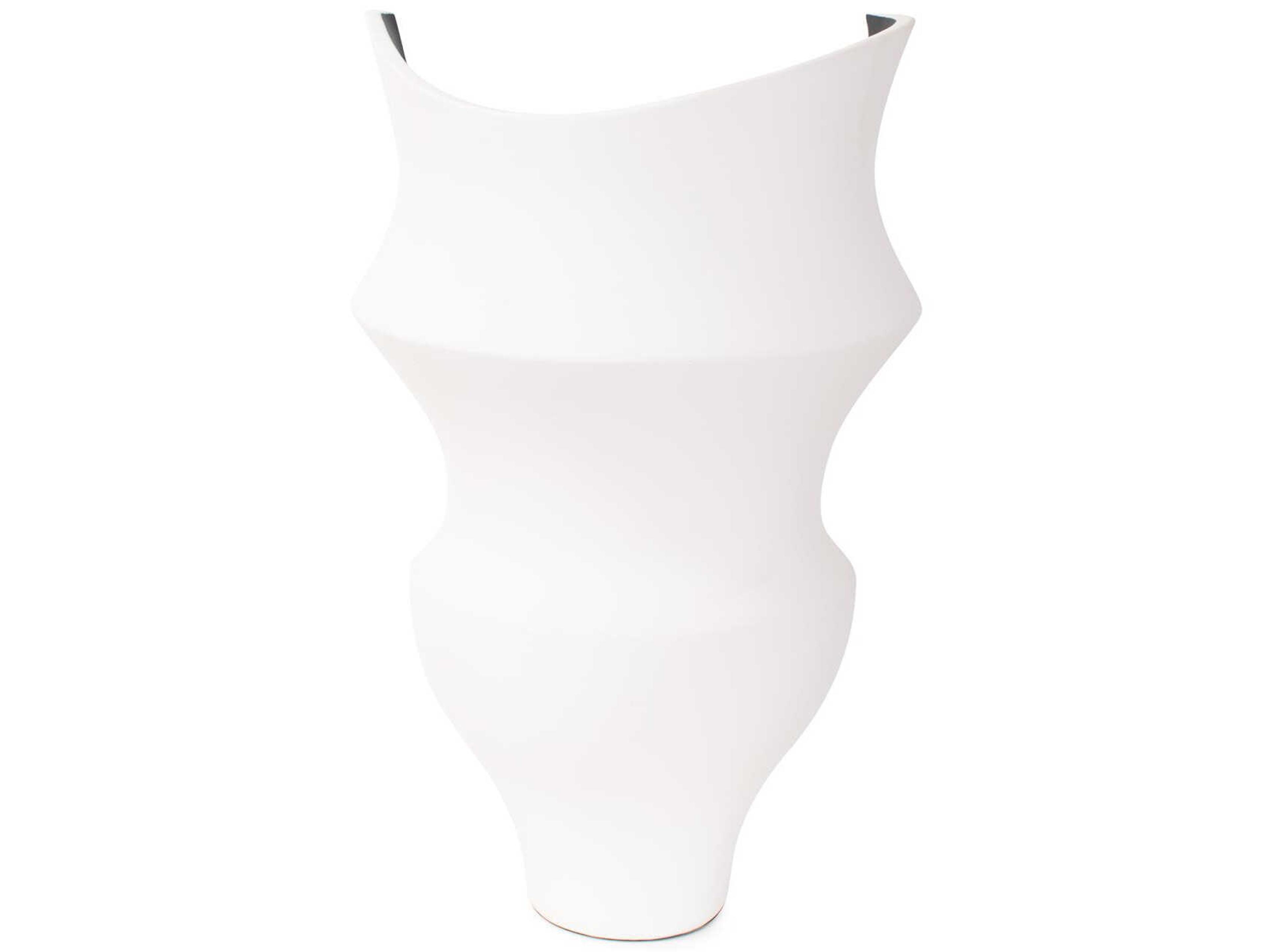 Howard Elliott White Black Rapsie Vase