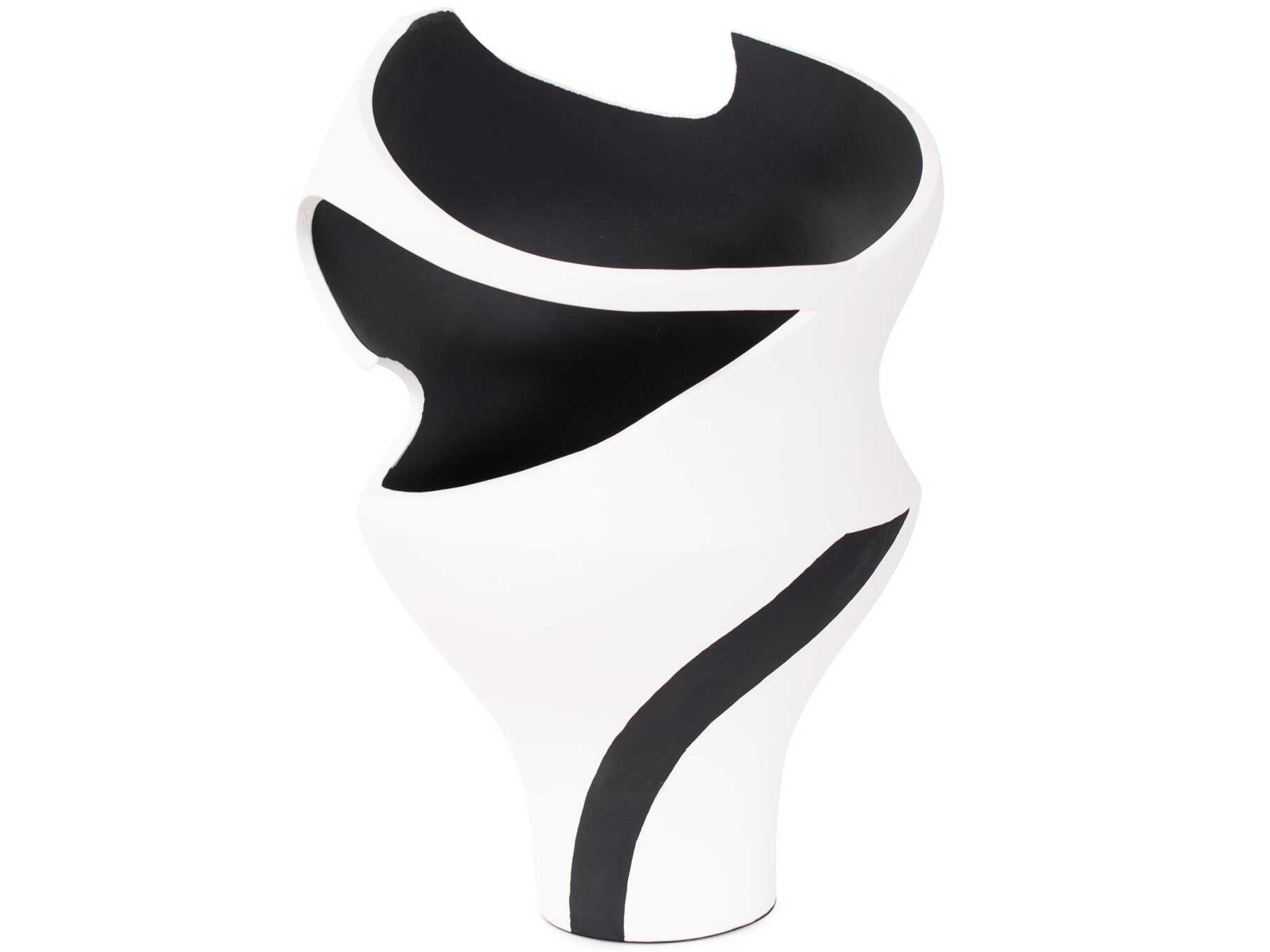 Black White Rapsie Vase
