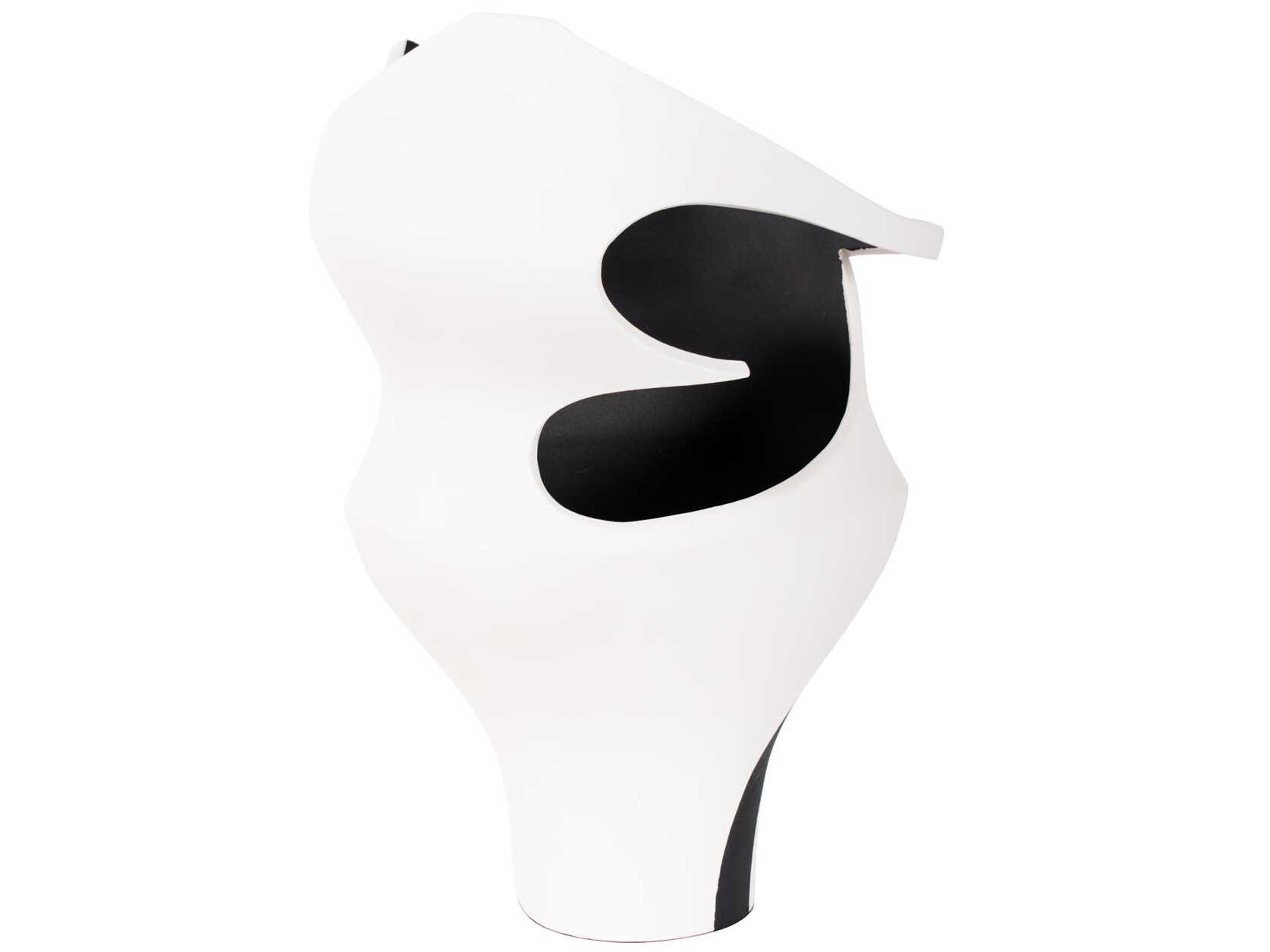 Howard Elliott Black White Rapsie Vase