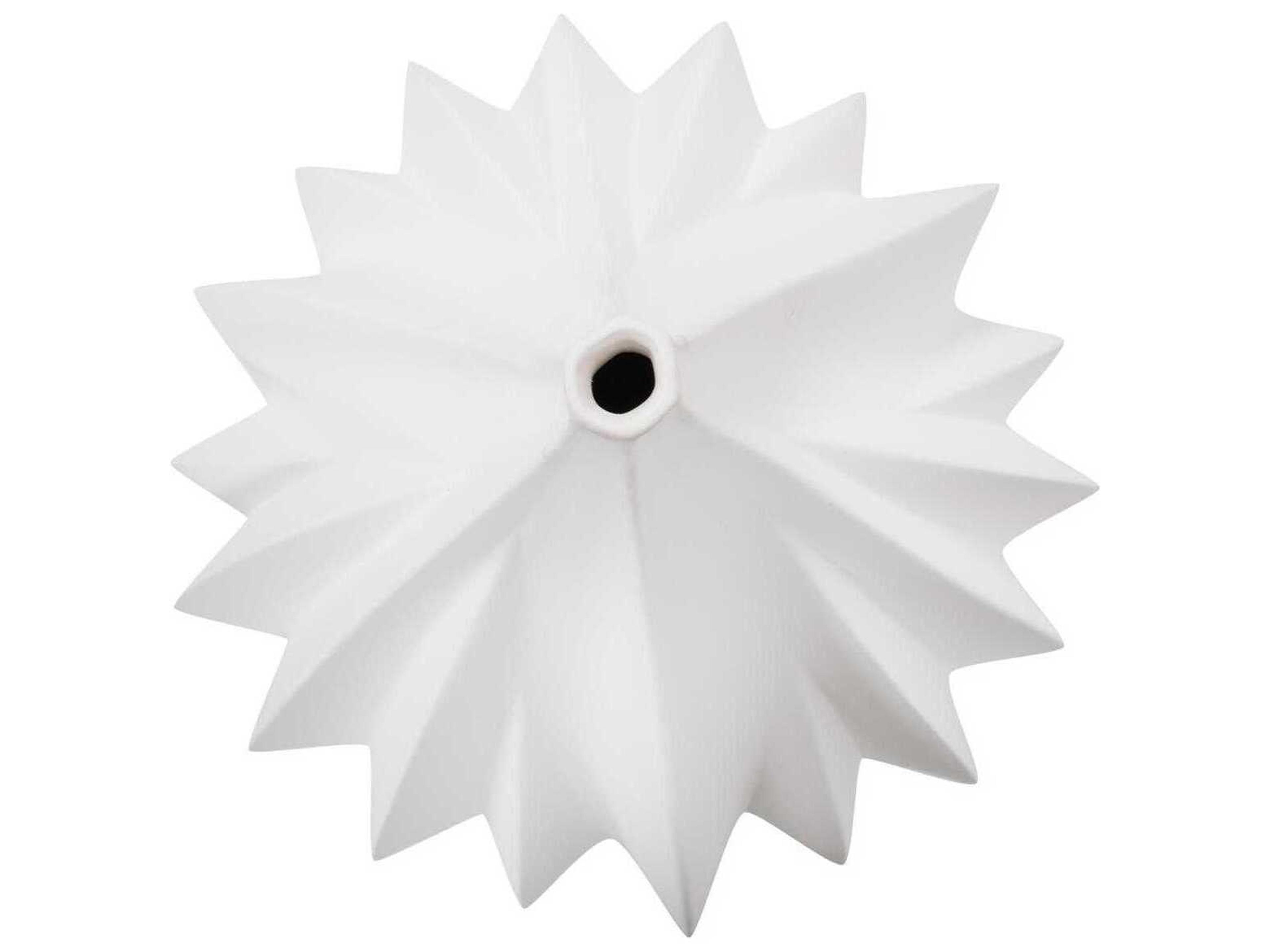 Howard Elliott Matte White Langmuir Swirled Vase