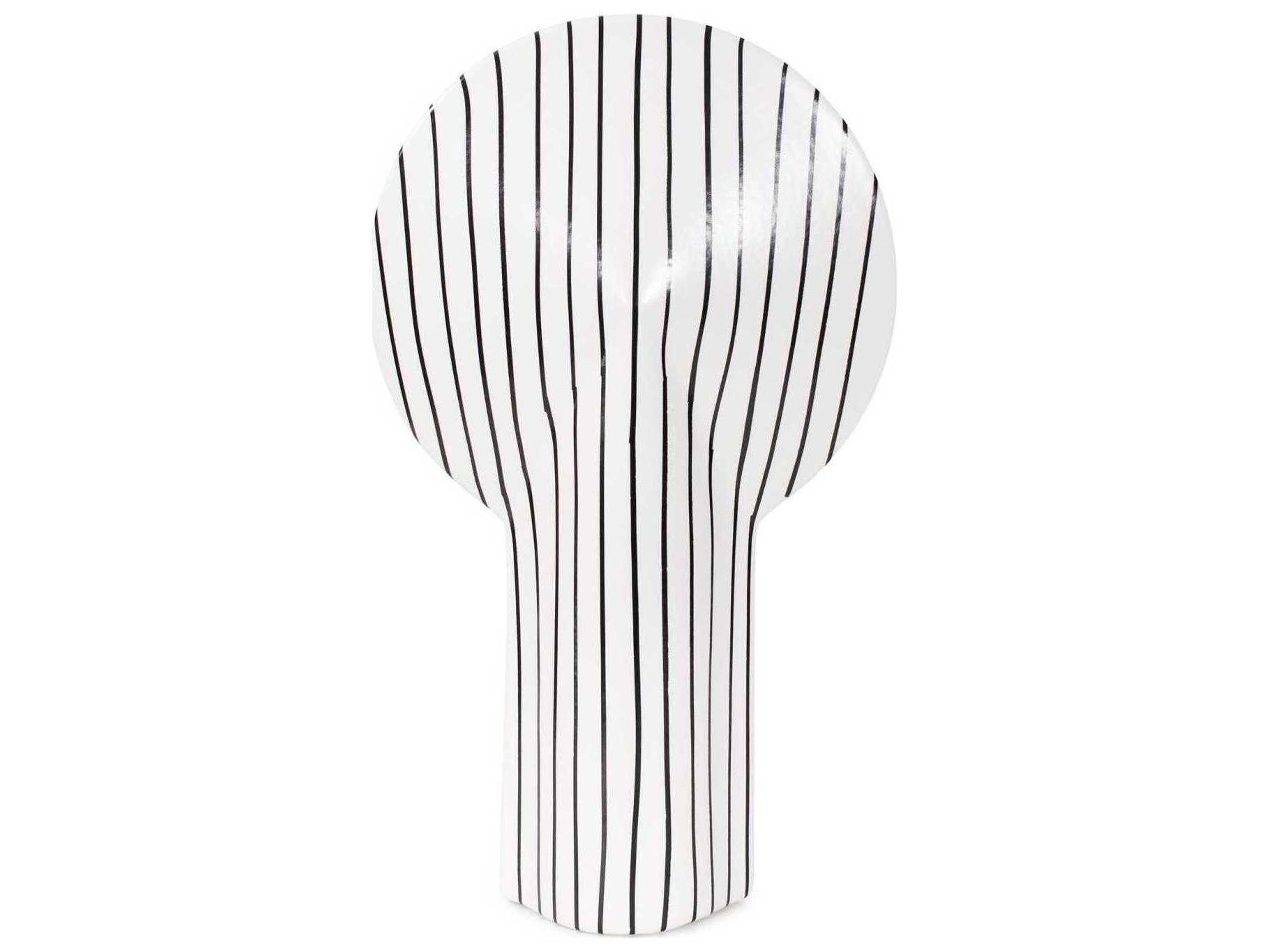 Howard Elliott Matte White Hansford Keyhole Vase