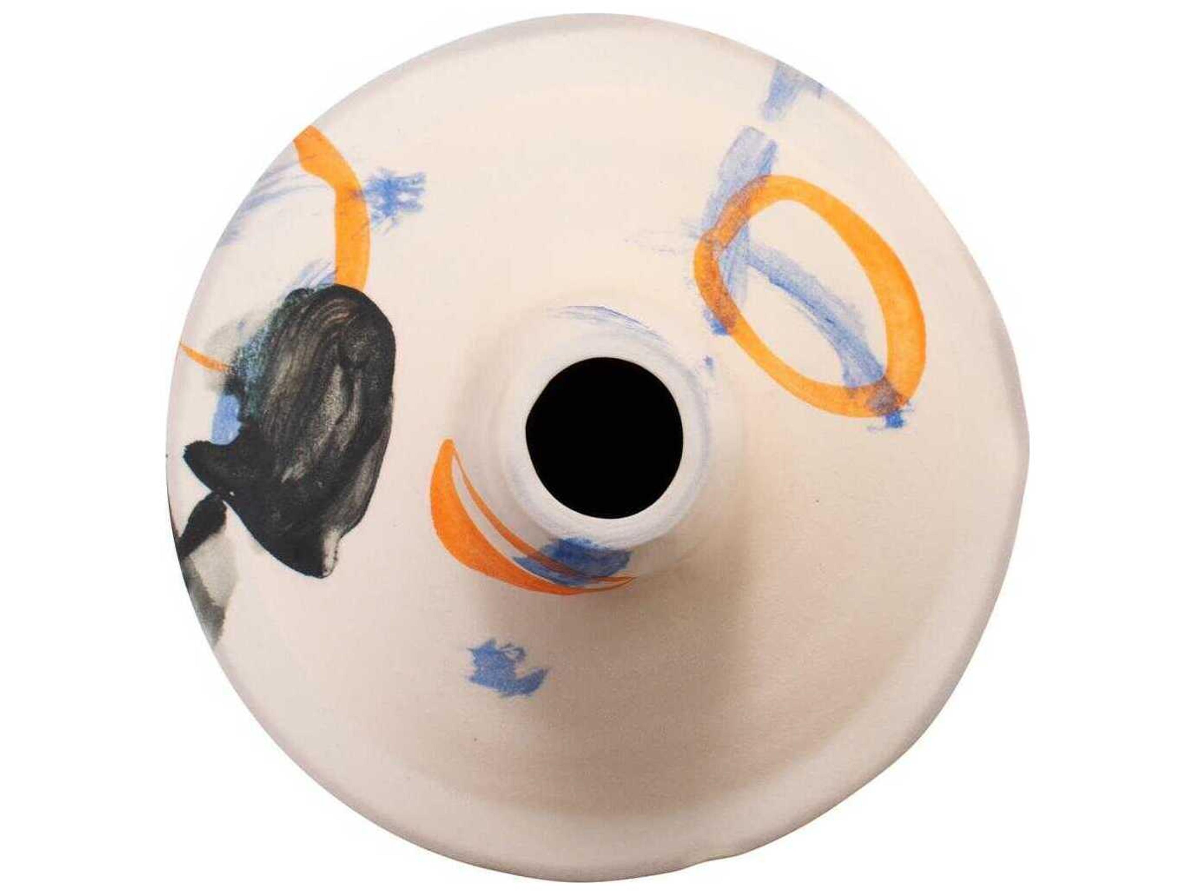 Howard Elliott Matte White Cleave Tapered Vase