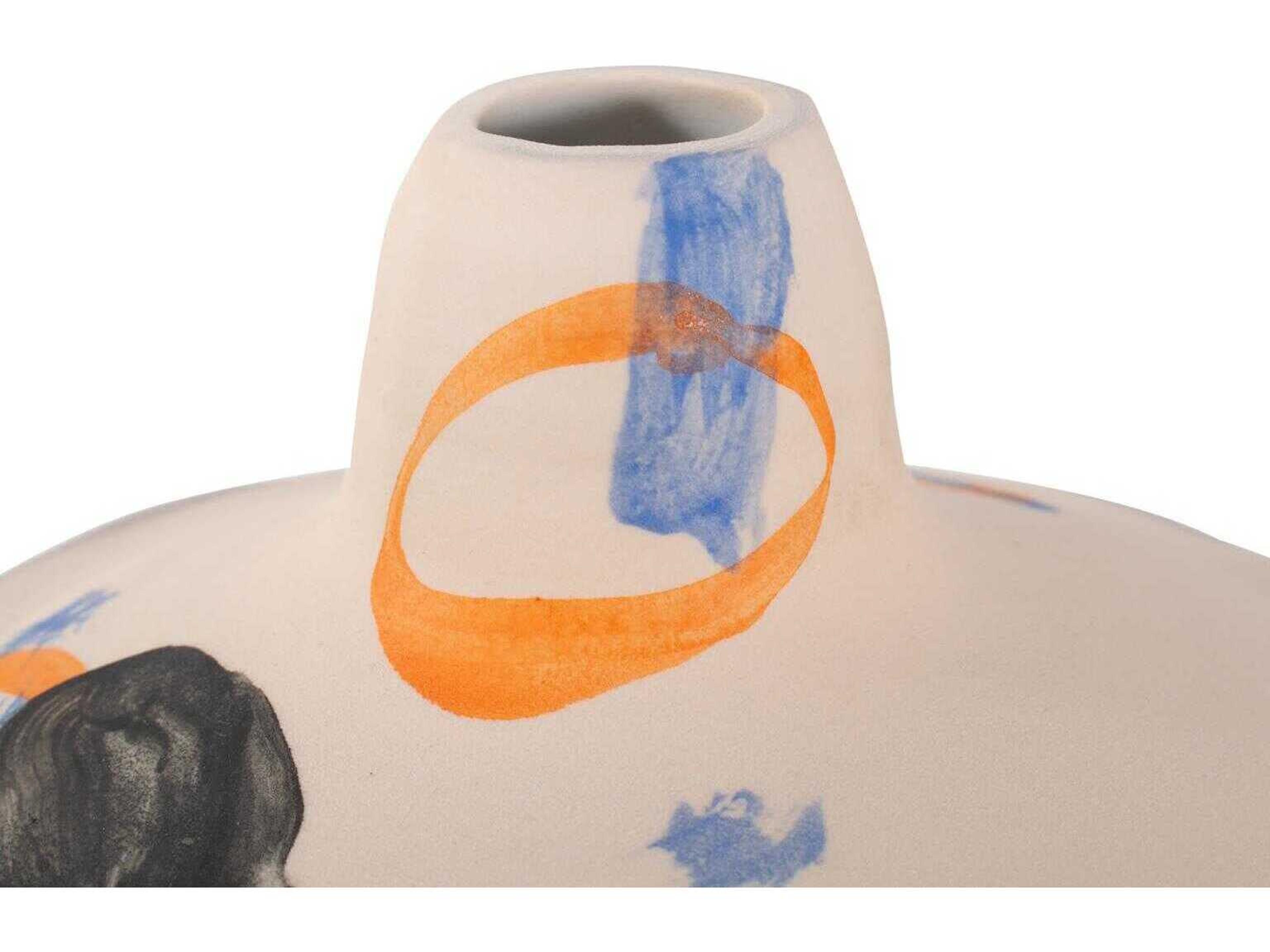 Howard Elliott Matte White Cleave Tapered Vase