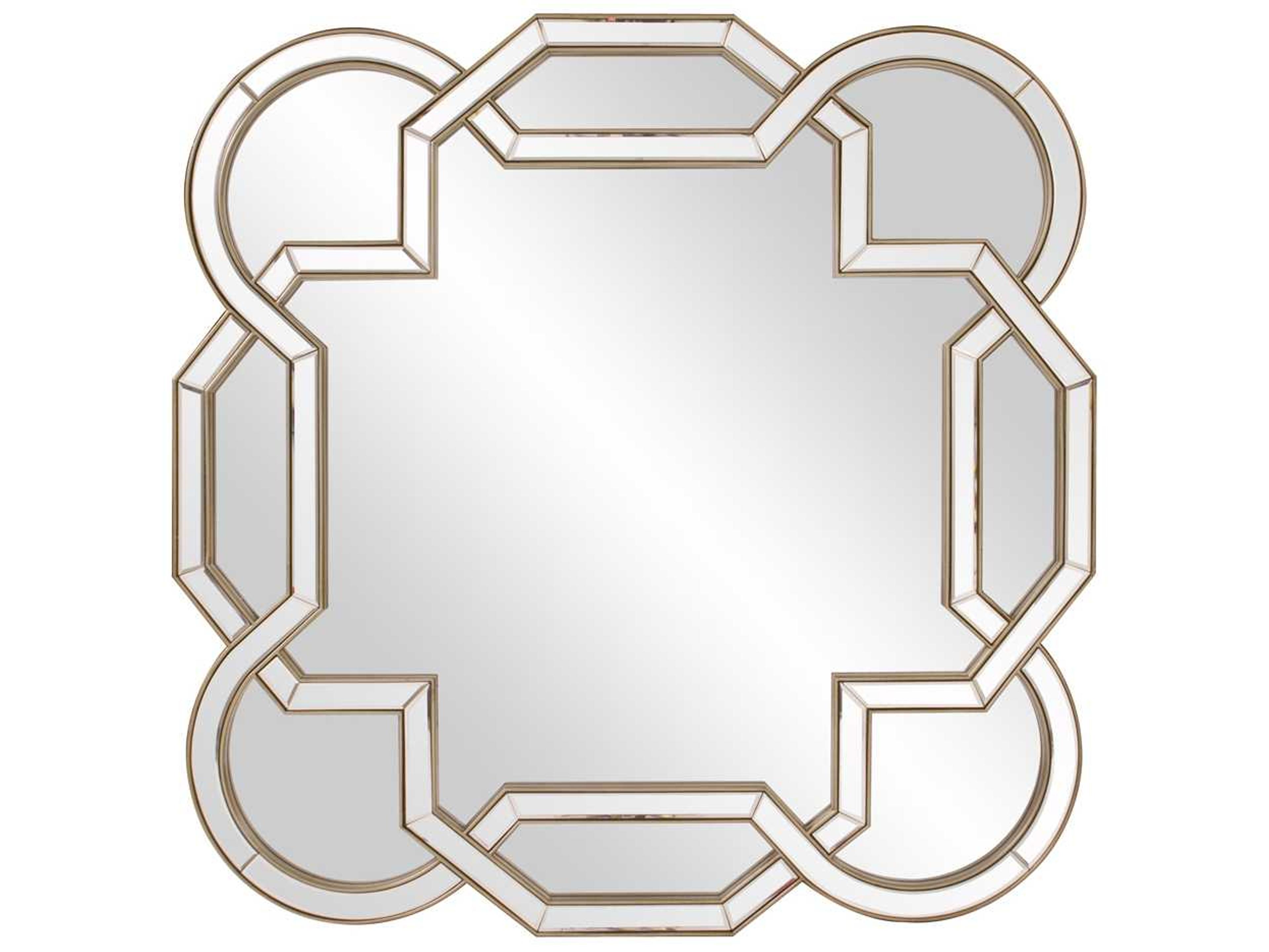 Aleena Square Champagne Silver Wall Mirror