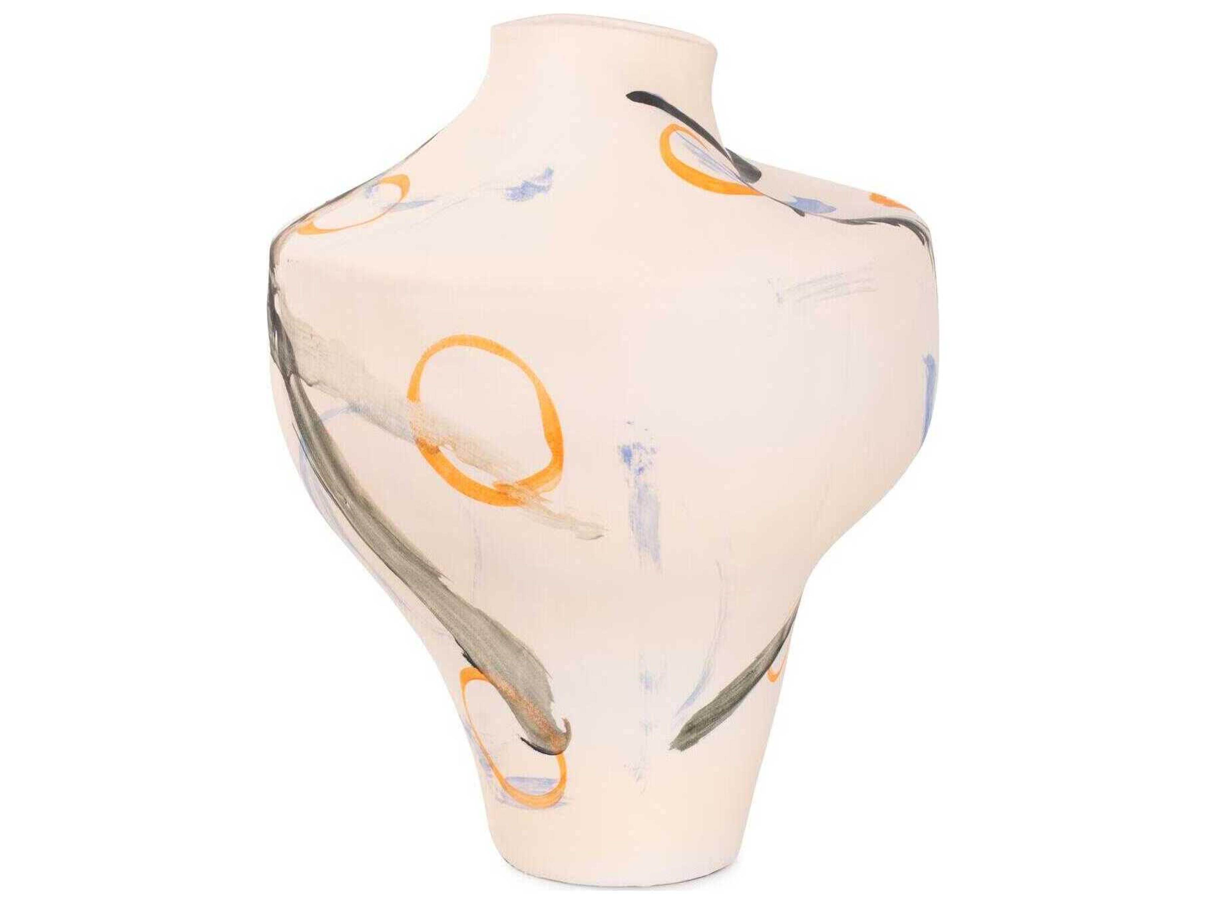 Howard Elliott Matte White Cleave Tapered Vase